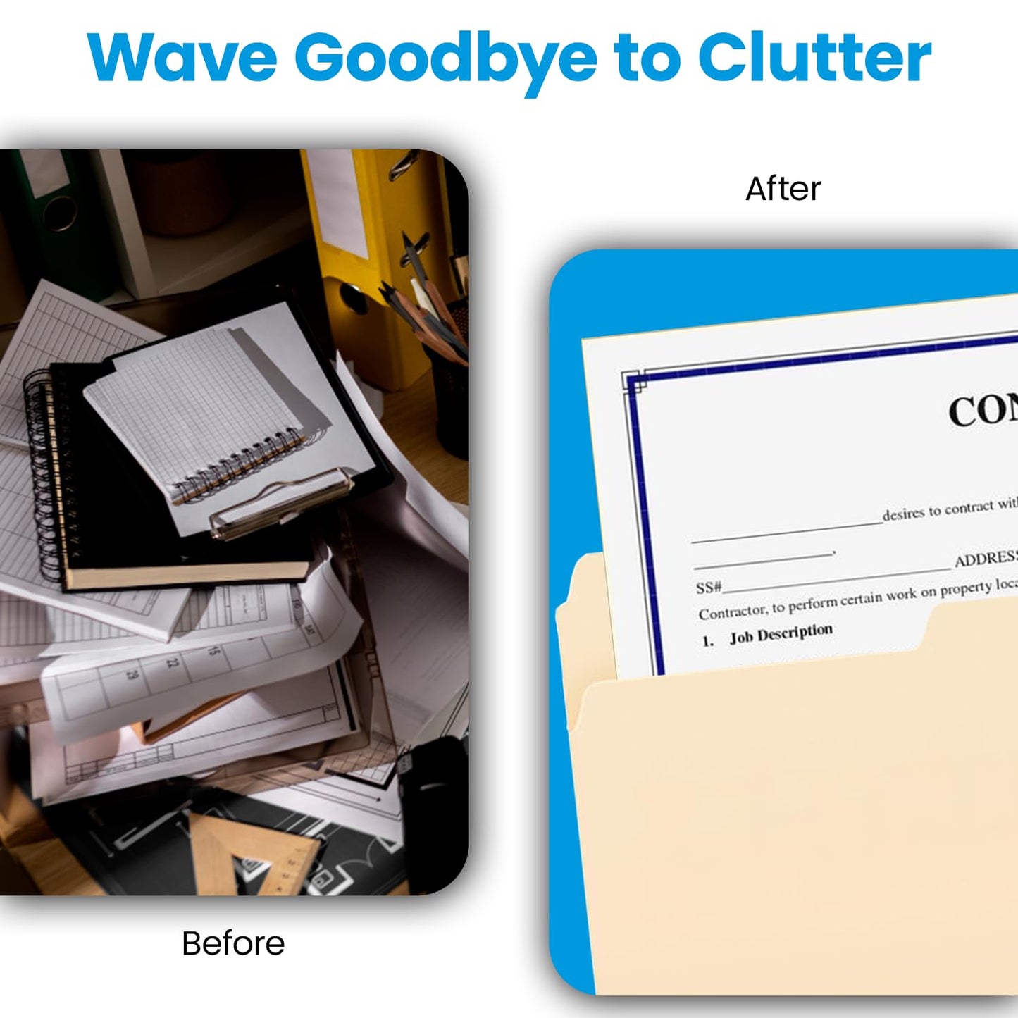 Pendaflex File Folders, Essentials, 1/3 Cut, Legal Size, Manila, Durable 11 pt. Stock, Box of 100, Ideal for Everyday Filing Needs, Top Tab File Organizers