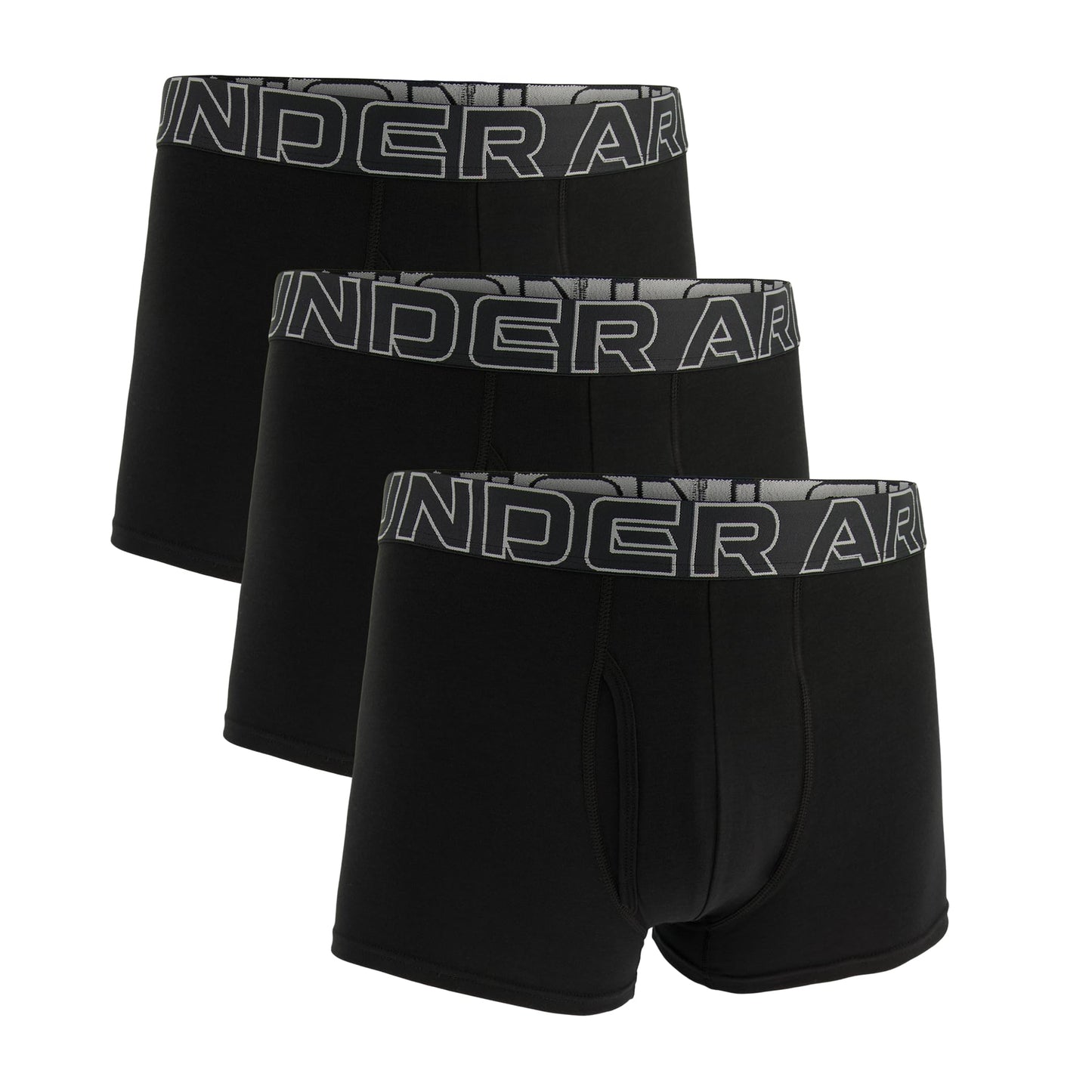 Under Armour Men's 3-Pack Performance Cotton Trunks, Boxer Briefs with 3" Inseam, All-Day Comfort