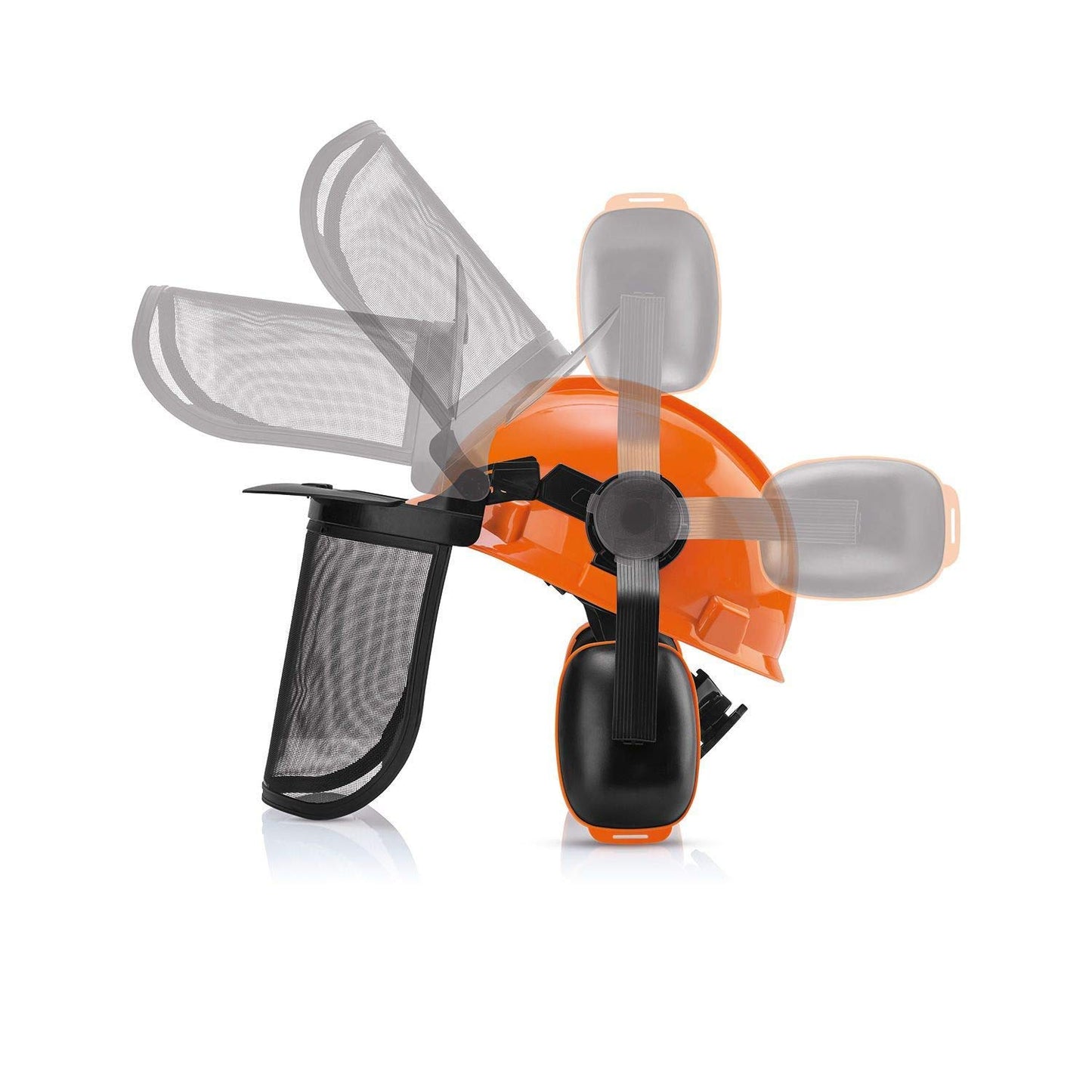 Chainsaw Helmet With Face Shield, Ear Muffs, and Visor Combo Set - Forestry Professional Helmet for Chainsaw Use With Removable Components