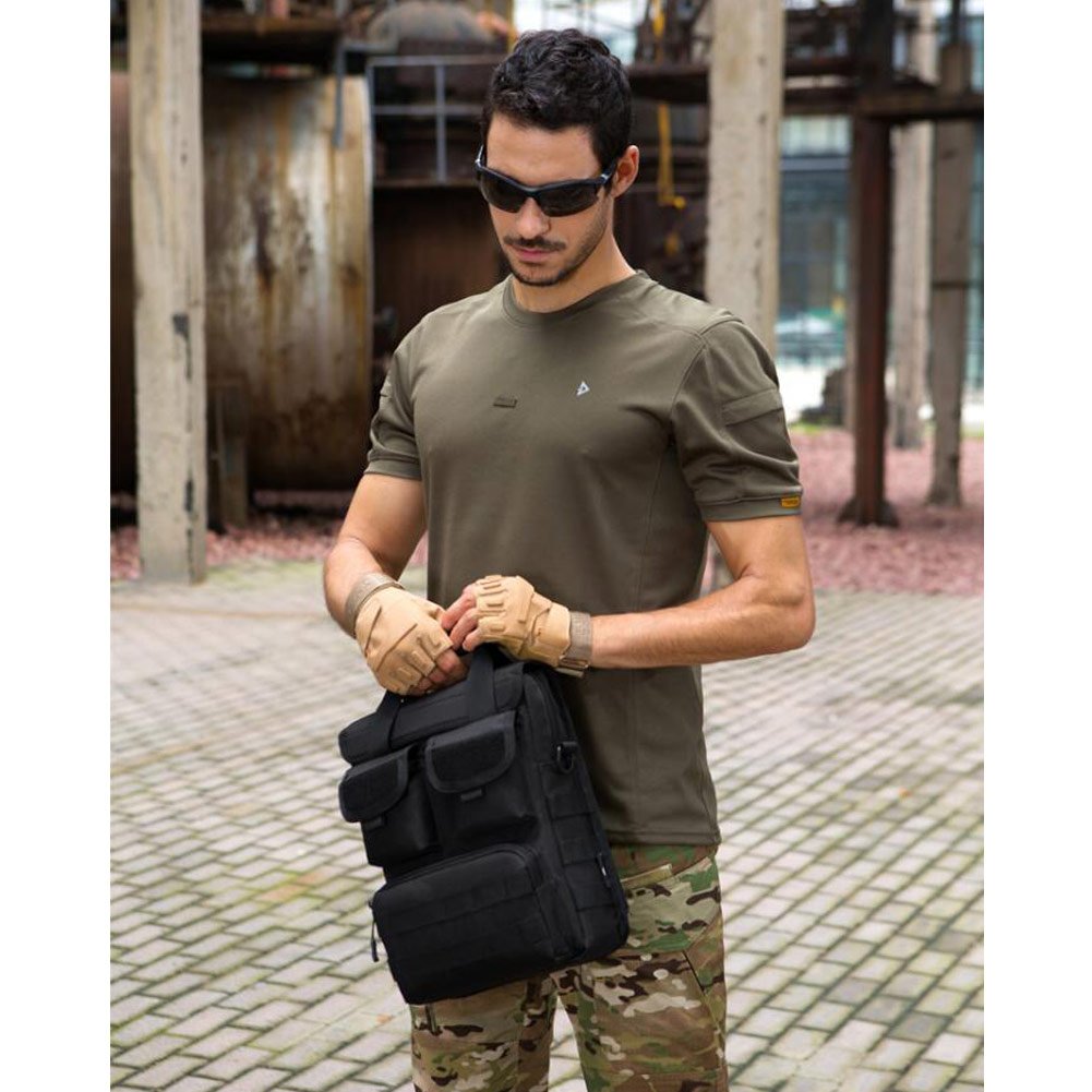 DYJ Tactical Briefcase Military Laptop Messenger Bag Shoulder Bag Handbag for Men