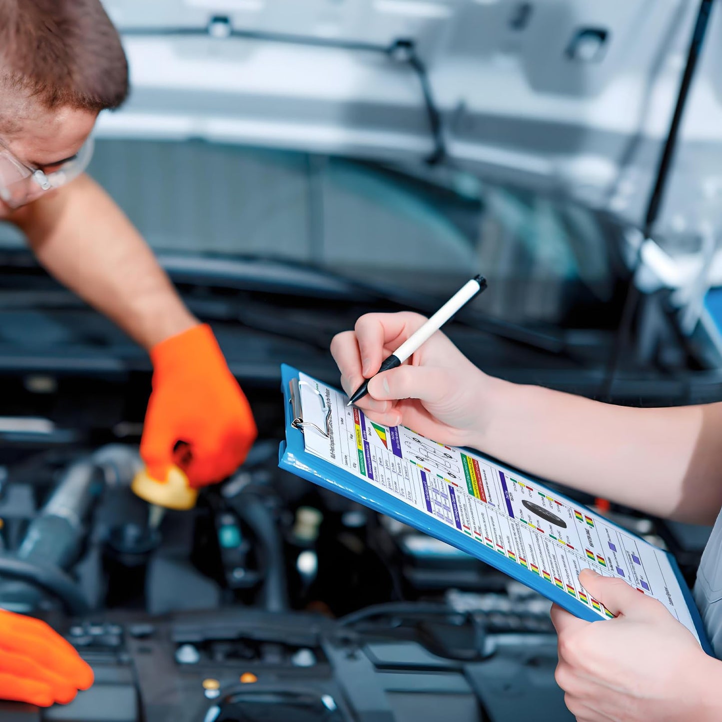 CreativeInk 200 Sets Multi-Point Automotive/Vehicle Inspection Report Forms 2-ply Carbonless for Any Make of Vehicle, Inspection Checklist, DOT Compliant, 8-1/2 x 11-3/4”
