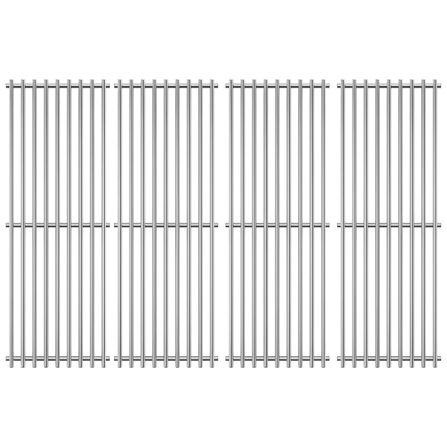 BBQ-PLUS Stainless Solid Rod Cooking Grate Grids Replacement for Broil-Mate, Broil King 9625-67, 9625-84, Baron 320, Baron 340, Baron 440, Huntington and Sterling 4Pcs