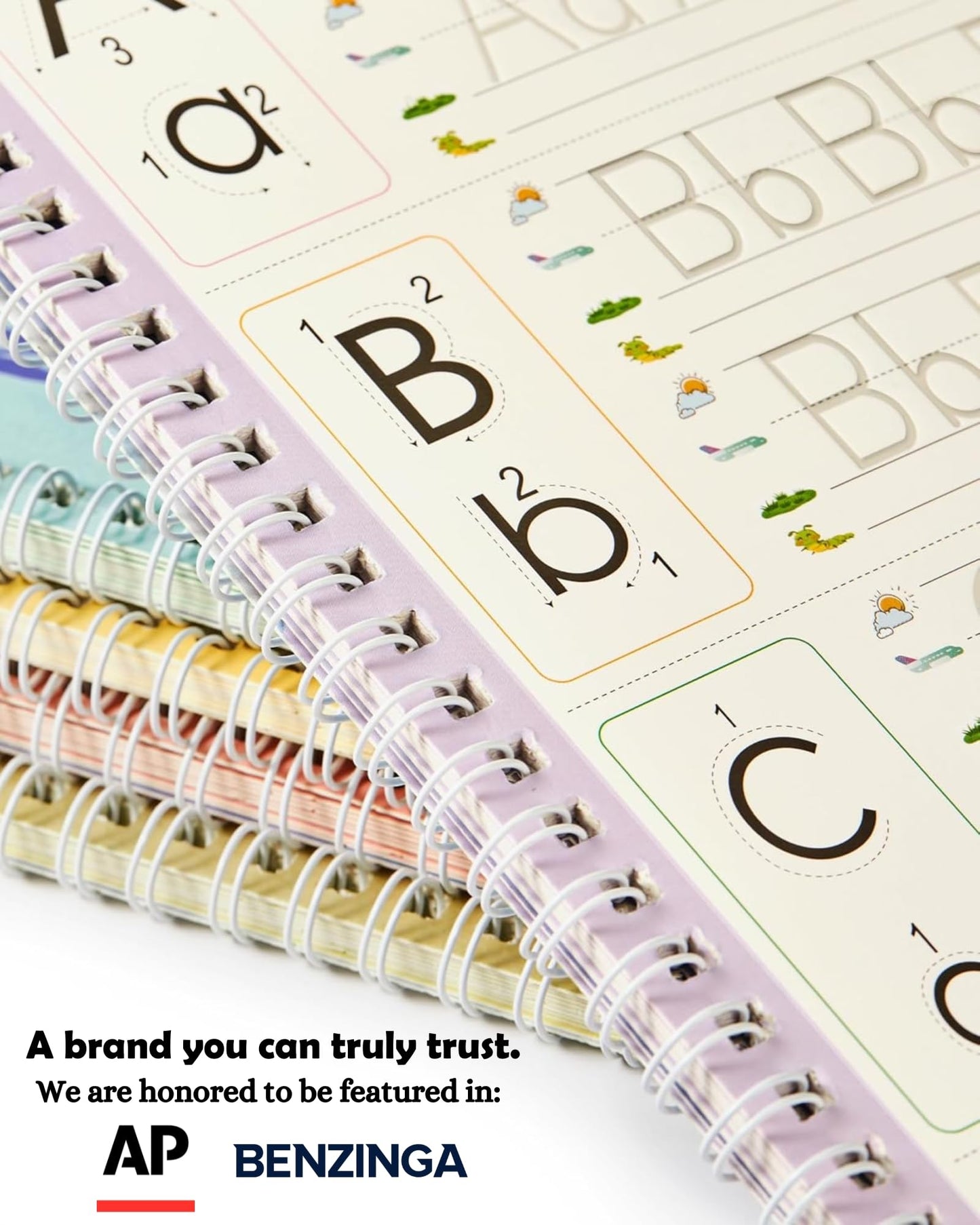 Magic Handwriting Practice Copybook, Large Grooved Handwriting Practice for Kids 3-8, Toddler Writing Practice Math Calligraphy, Letter Tracing for Kindergarten Preschool, 24x16cm