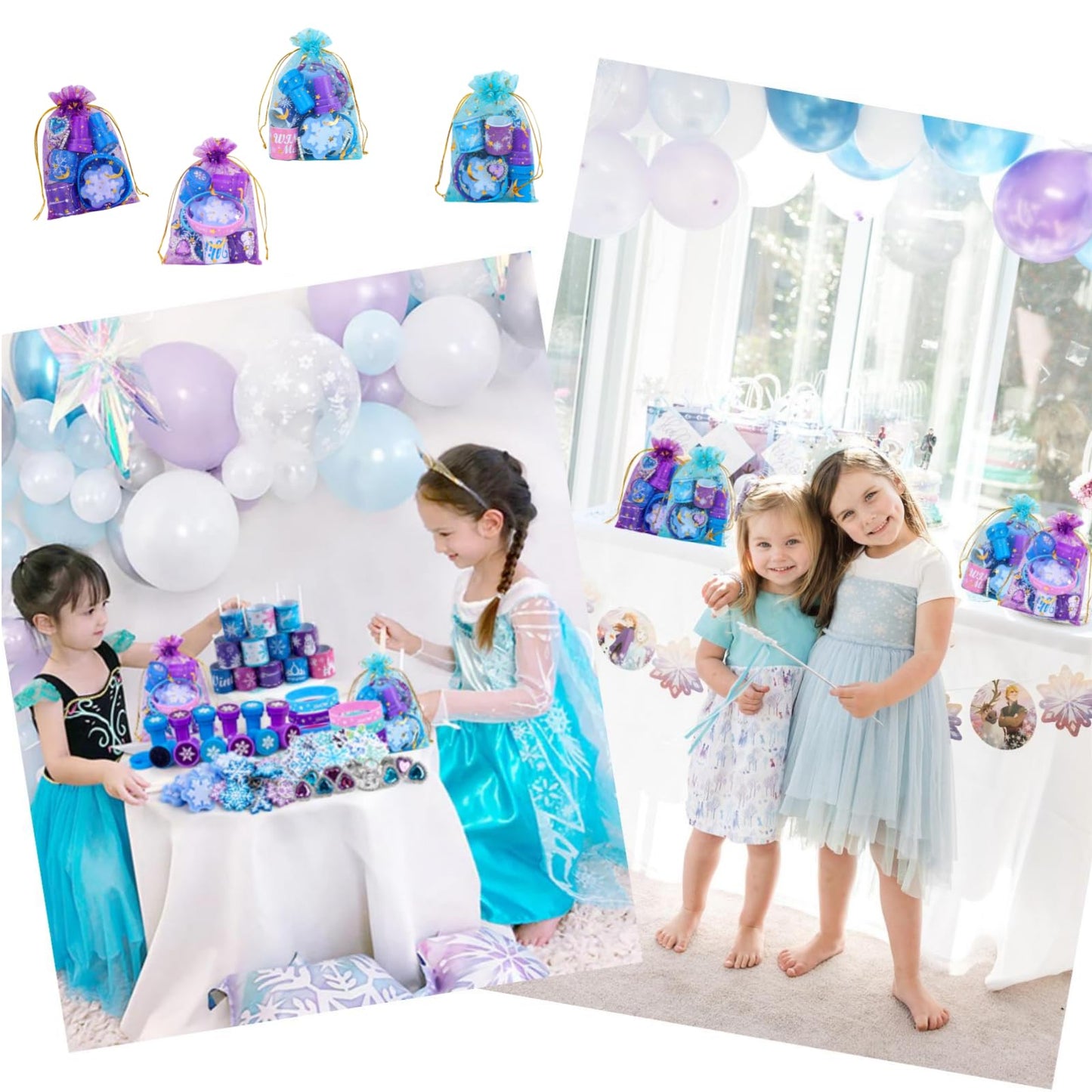 Frozen Party Favors, Princess Frozen Birthday Party Supplies Goodie Bag Stuffers for Girl Kids Party Favors Pinata Prizes