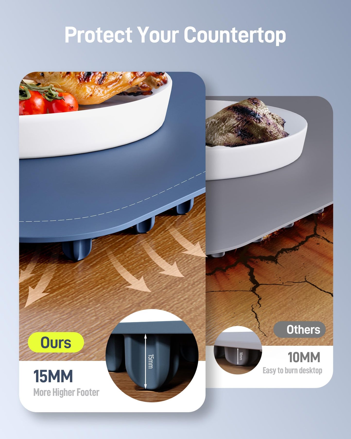 COLDFILL Food Warming Mat, Food Warmer for Buffet, Portable Electric Warming Trays for Food with 8 Temperature Settings, Whole-Surface Heating in 5s, for Parties, Gatherings, and Everyday Use