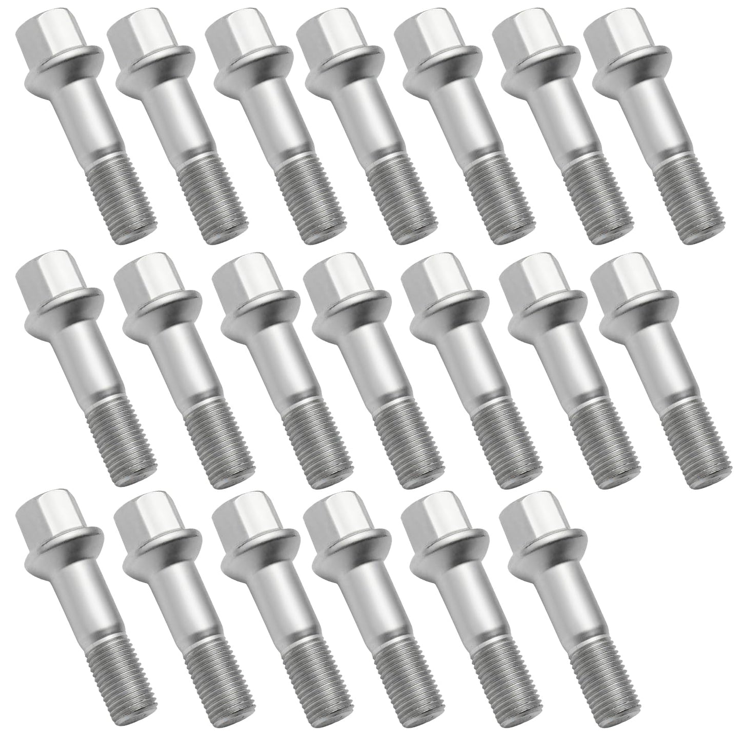 MDEOOSKY 20pcs M14x1.5 Wheel Lug Bolts Nut Stainless Steel, Replacement for Mercedes Benz ML350 S500 GLK350 S550 CL500 GL450, 0009905307, Replacement for Mercedes Benz W220 W204 W164 W251