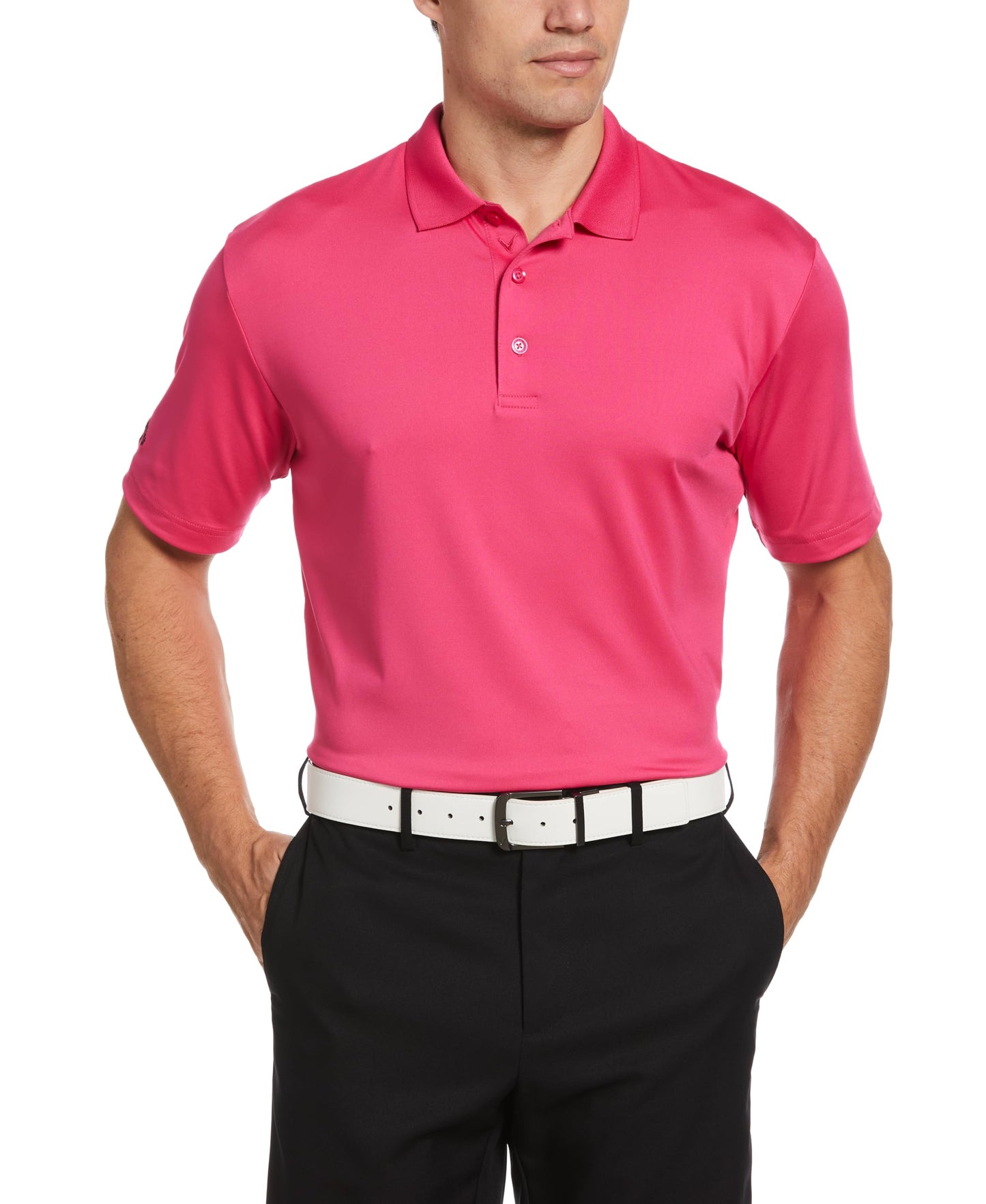 Callaway Men's Short Sleeve Opti-Dri Chevron Polo Shirt