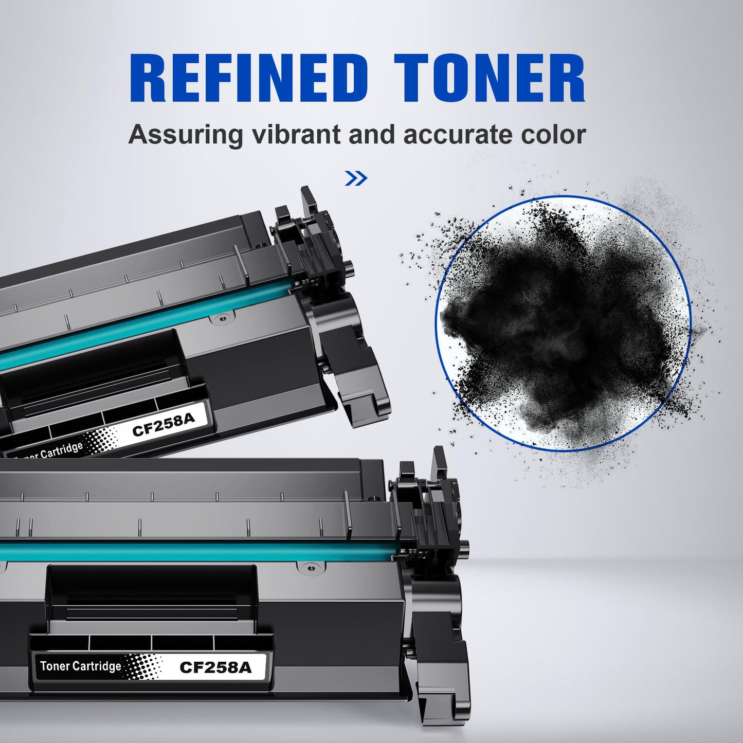 [with chip] 58A CF258A Compatible Toner Cartridges Replacement for HP CF258A 58A 58X CF258X Work with HP Laserjet Pro MFP M428fdw M428fdn M428dw M404 M428 M404n M404dn M404dw Printers(2-Black)