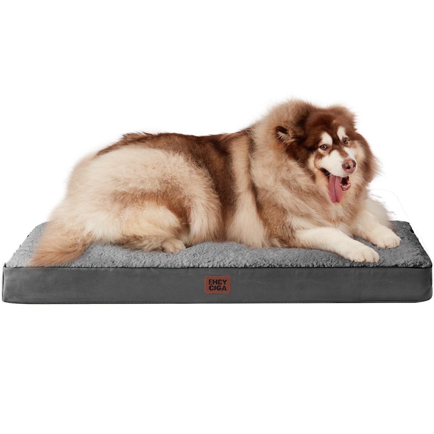 EHEYCIGA XXL Dog Bed, Orthopedic Dog Crate Beds for Jumbo Dogs, Washable Giant Puppy Mattress with Removable Cover and Non-Slip Bottom, Pet Bed with Foam