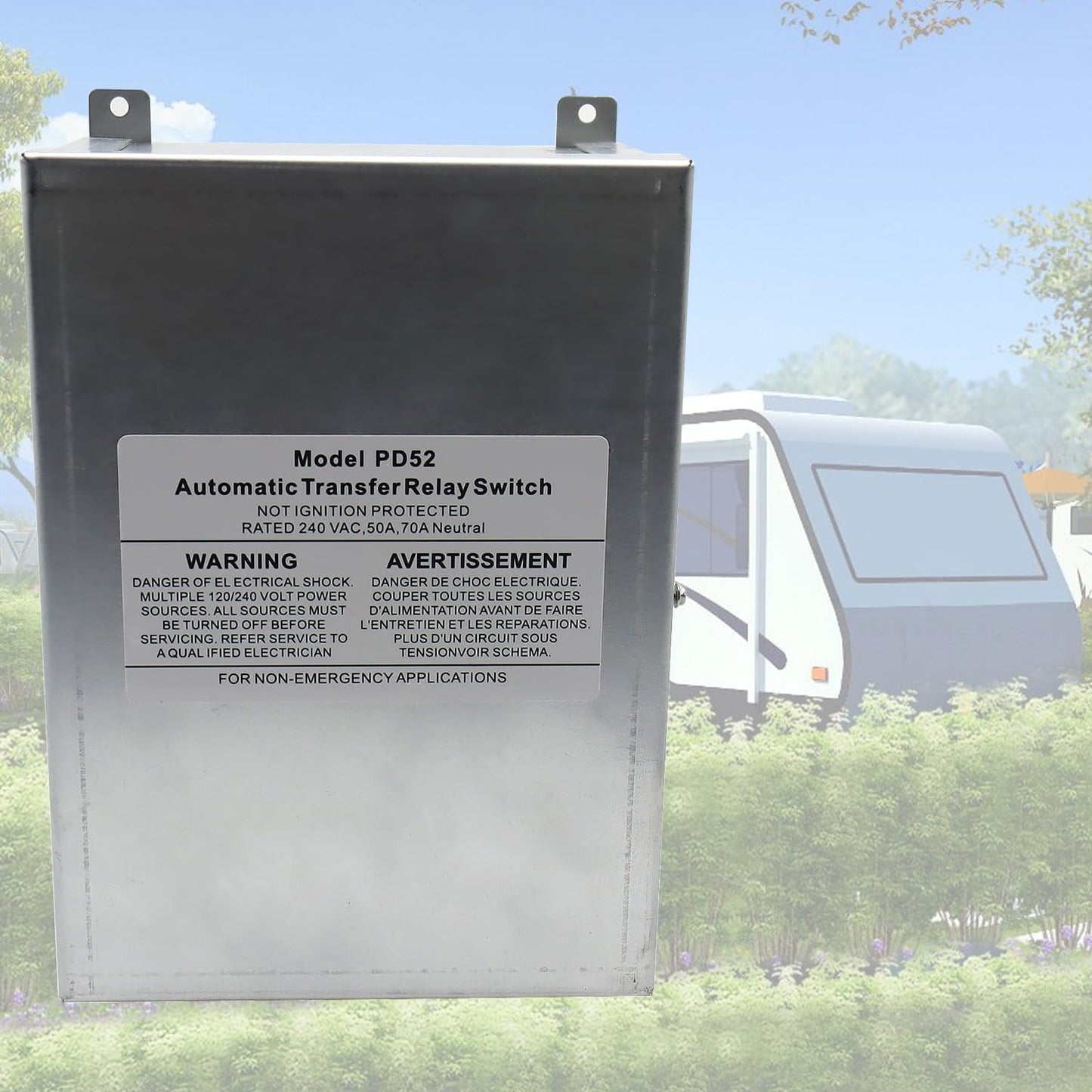 50 Amp Transfer Switch Automatic Transfer Switch for RV, Speedboats 120/240 VAC, 50 Amp, Automatic Transfer Relay Switch