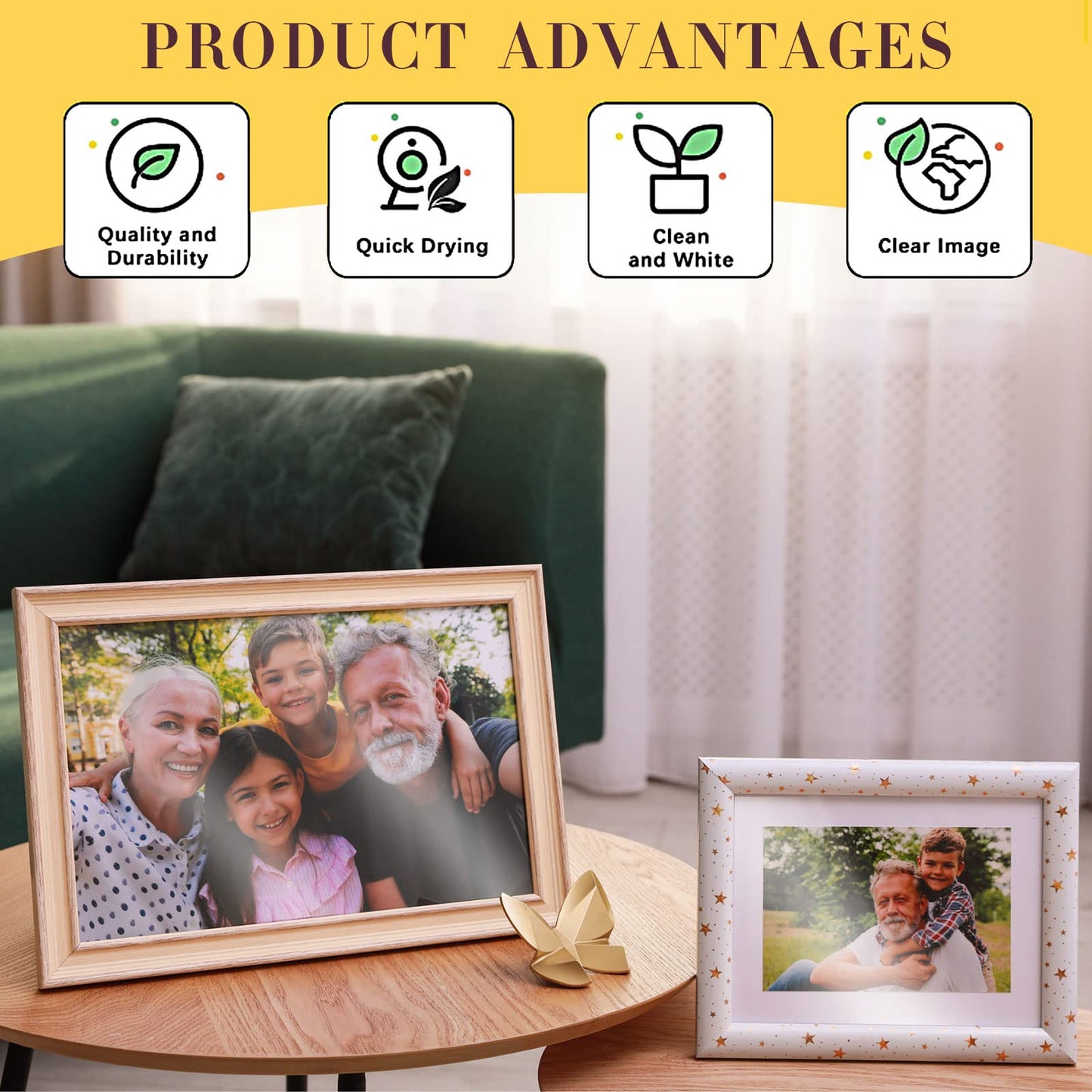 Fainne Photo Paper 5x7 in Glossy Double Sided 54lbs 9.5mil 200gsm Photo Paper Glossy Card Stock for Inkjet Printing Printer Making Pictures Calendar Greeting Card Printing(5 x 7 inches)