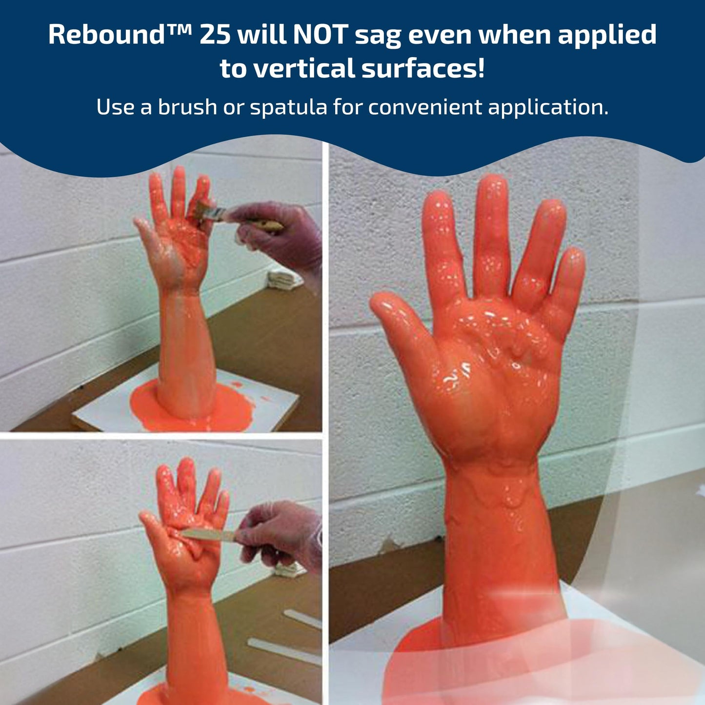 Smooth-On Rebound 25 Brush On Trial Unit Platinum Silicone Moldmaking Rubber