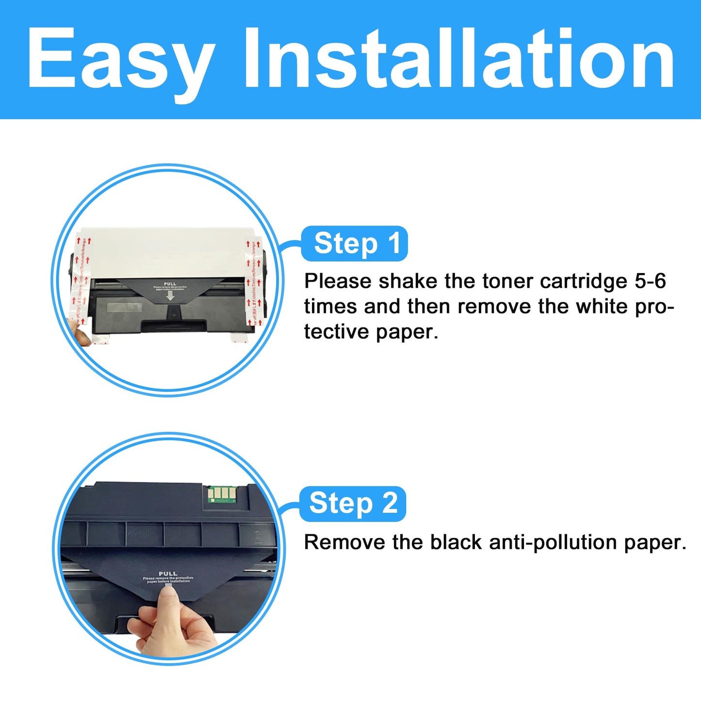 LCL Compatible Toner Cartridge for Samsung MLT-D105L MLT-D105S (2-Pack,Black) for Samsung ML-2525W ML-2525 ML-2580N ML-2540 ML-2545 ML-2580 ML-1915 ML-1910 SCX-4623F SCX-4623FW SCX-4623FN SCX-4600
