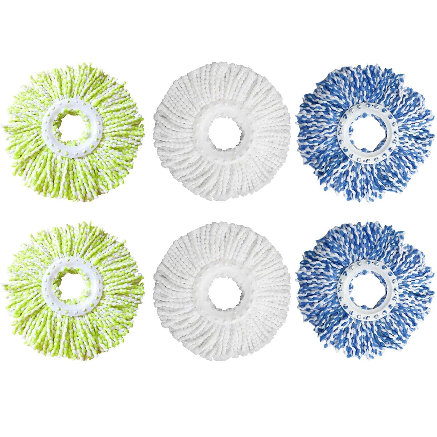 6 Pack Spin Mop Refill Pads Compatible with SIMPLI-Magic 79349 79117 979193 79229 Spin Mop Cleaning System, Part No.79161