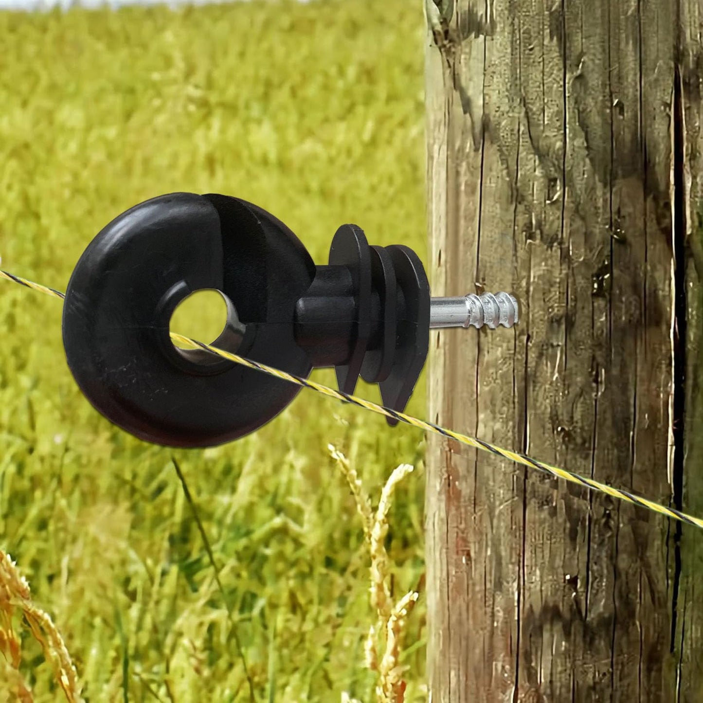 656 Feet Electric Fence Wire with 50 Pcs Electric Fence Insulator, Portable Electric Fencing Polywire Rope Line, 9 Steel Strands with 1 Pcs Insulator Socket Tool