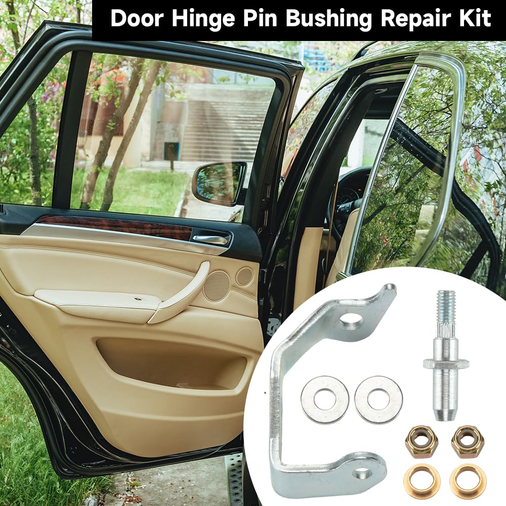 Front Left and Right Side Door Hinge Pin and Bushing Kit - Compatible for Chevrolet Silverado Suburban Avalanche Tahoe for GMC Sierra Yukon - Replace Part 6038457