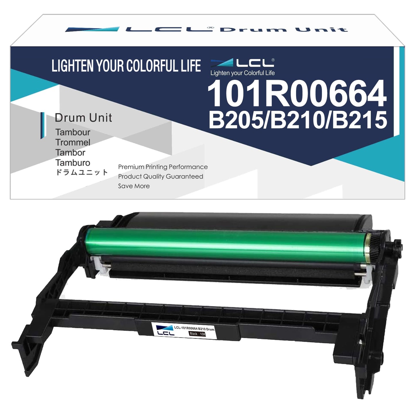 LCL Compatible 101R00664 Drum Unit Replacement for Xerox B205 B210 B215 Drum Cartridge for Xerox B205NI B205MFP B210DNI B215DNI B215MFP Printer (1-Pack Black- 10,000 Pages)