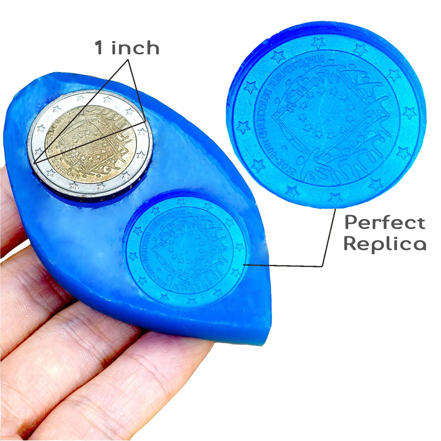 BBDINO Silicone Mold Making Kit, 30A Liquid Silicone for Mold Making 38.8 OZ, Quick Cure Molding Silicon Rubber, 1:1 Mix Ideal for Casting Resins Molds & Silicon Molds Sapphire Blue