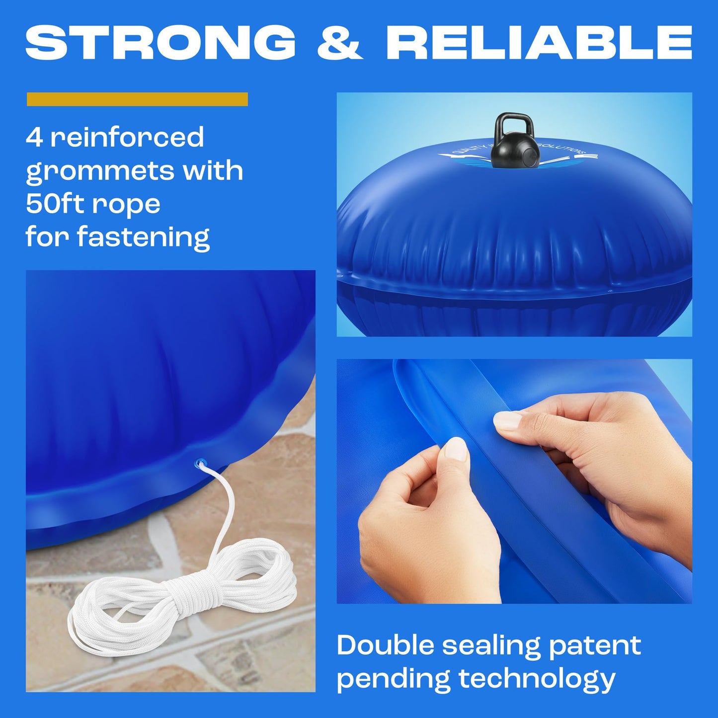 Yankee 5x5 ft Pool Pillows for Above Ground Pools, for Closing Winter, Extra Durable 0.4 mm PVC (27 Gauge), Winter Pool Pillow (5x5 ft.)