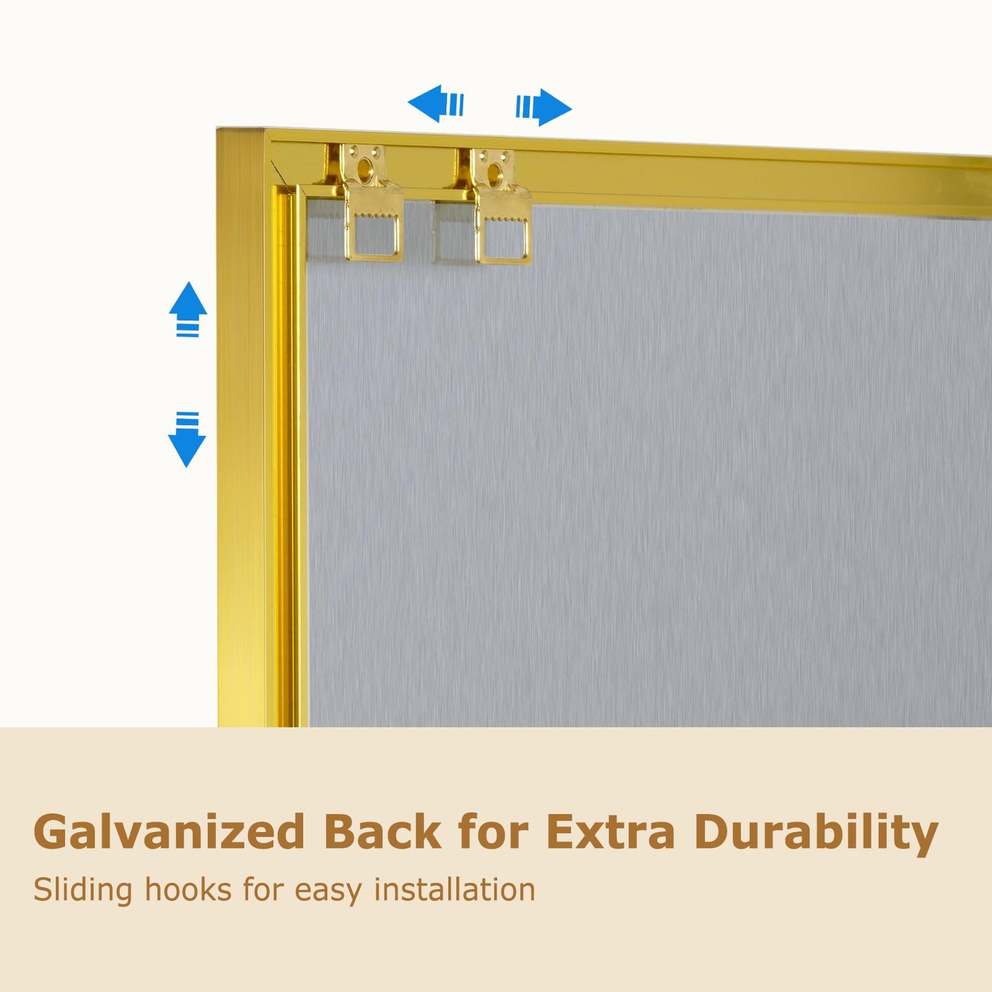 Magnetic White Board with Slim Gold Aluminum Frame 36 x 24 Inch, Large Wall-Mounted Dry Erase Board for Home & Office, Horizontal/Vertical Hanging, Includes 11 Accessories (Markers, Magnets, Eraser)
