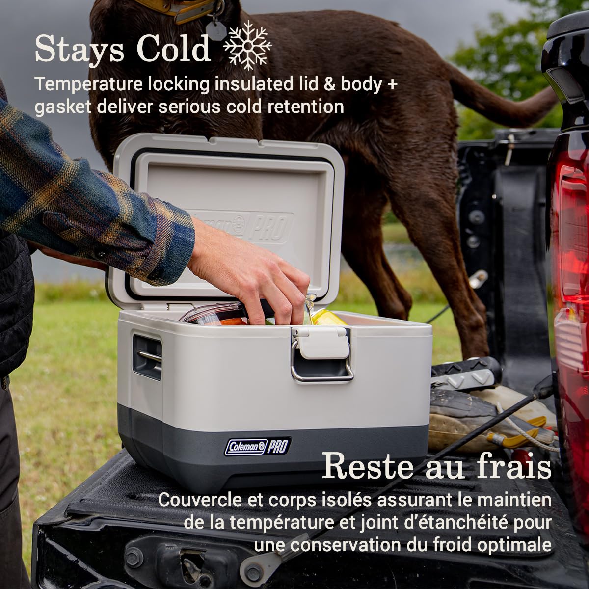 Coleman Pro Heavy-Duty Insulated 9-Quart Hard Cooler Lunchbox, 8.5L Durable Portable Cooler for Rugged Outdoor & Jobsite Use, Anchor Points for Secure Transportation