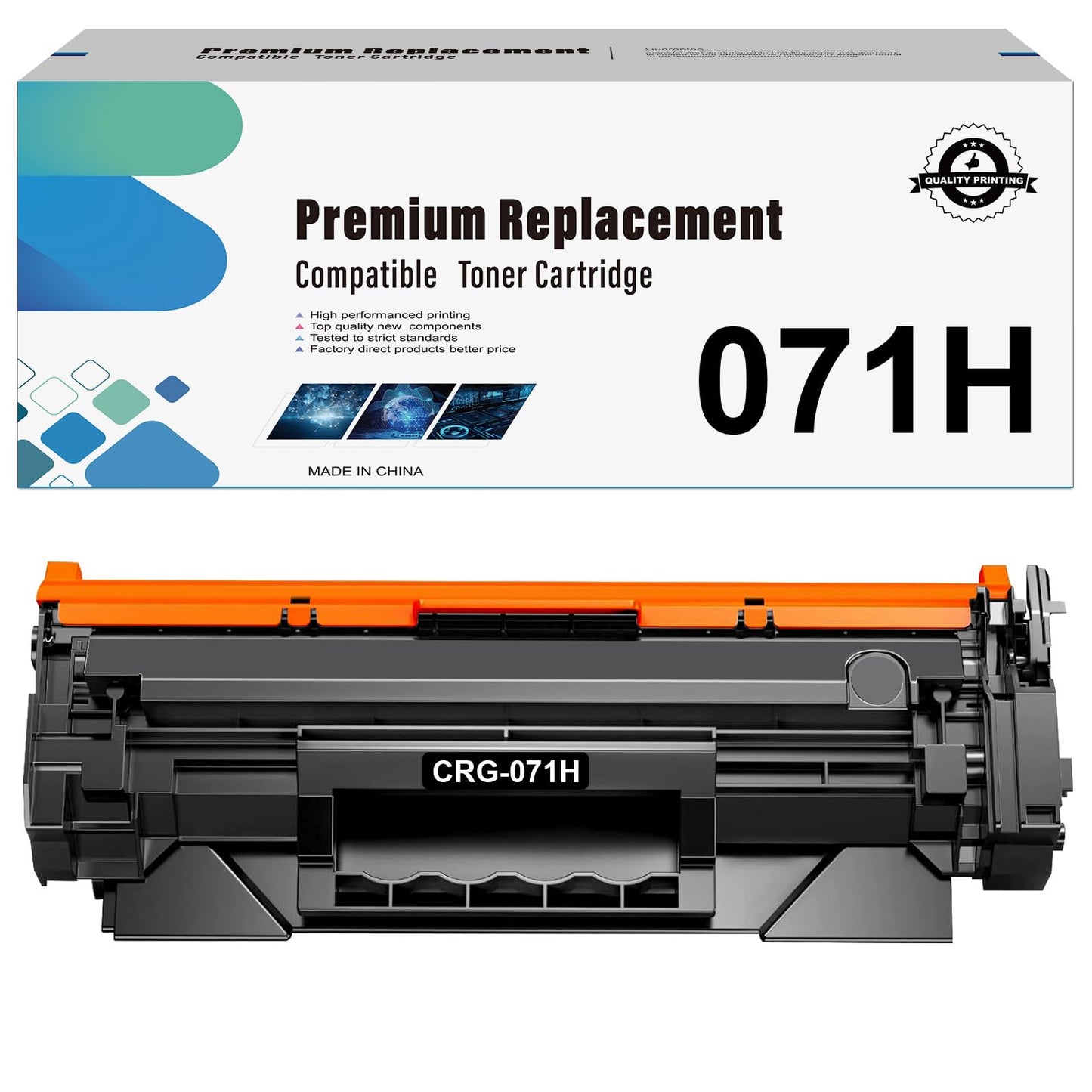 Aseker Compatible 071H CRG071H CRG-071H Toner Cartridge for Canon imageCLASS LBP122dw LBP122 LBP120 MF270 MF272dw MF273dw MF275dw Printers High Capacity 2500 Pages ( Black x 1 )