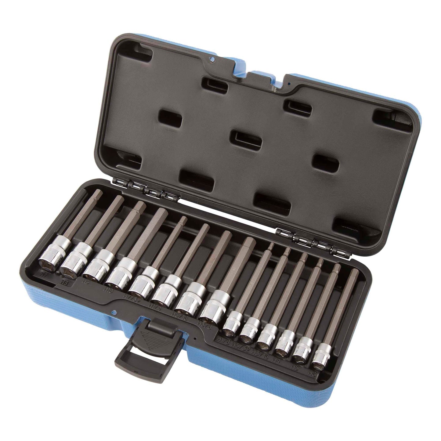 JET 1/4-Inch & 3/8-Inch Drive Socket Set - SAE/Metric Long Hex Bit - 14 Pieces