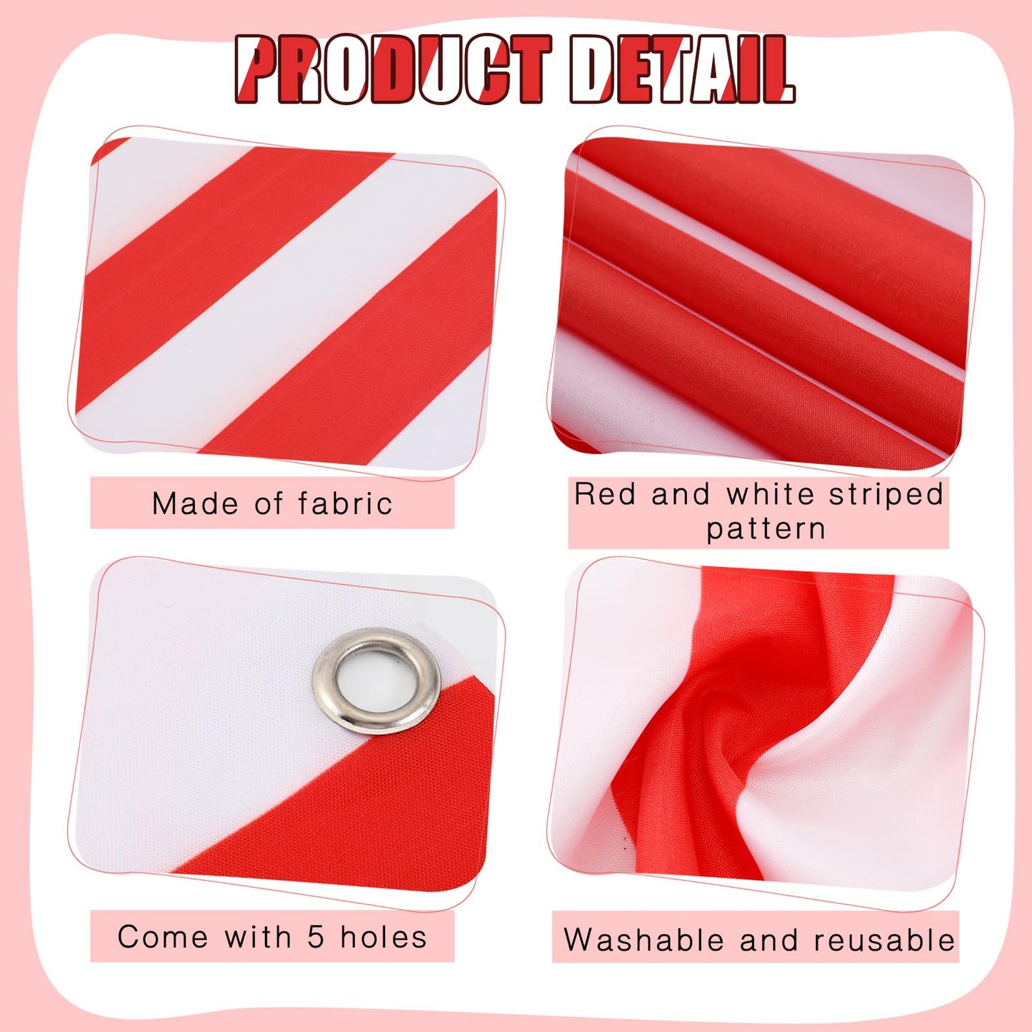 Preboun 12 Pcs Halloween Carnival Decorations Tent Circus Carnival Hanging Decorations Red White Striped Banner Circus Halloween Party Supplies Christmas Mardi Gras Theme Celebration Wall Games Props
