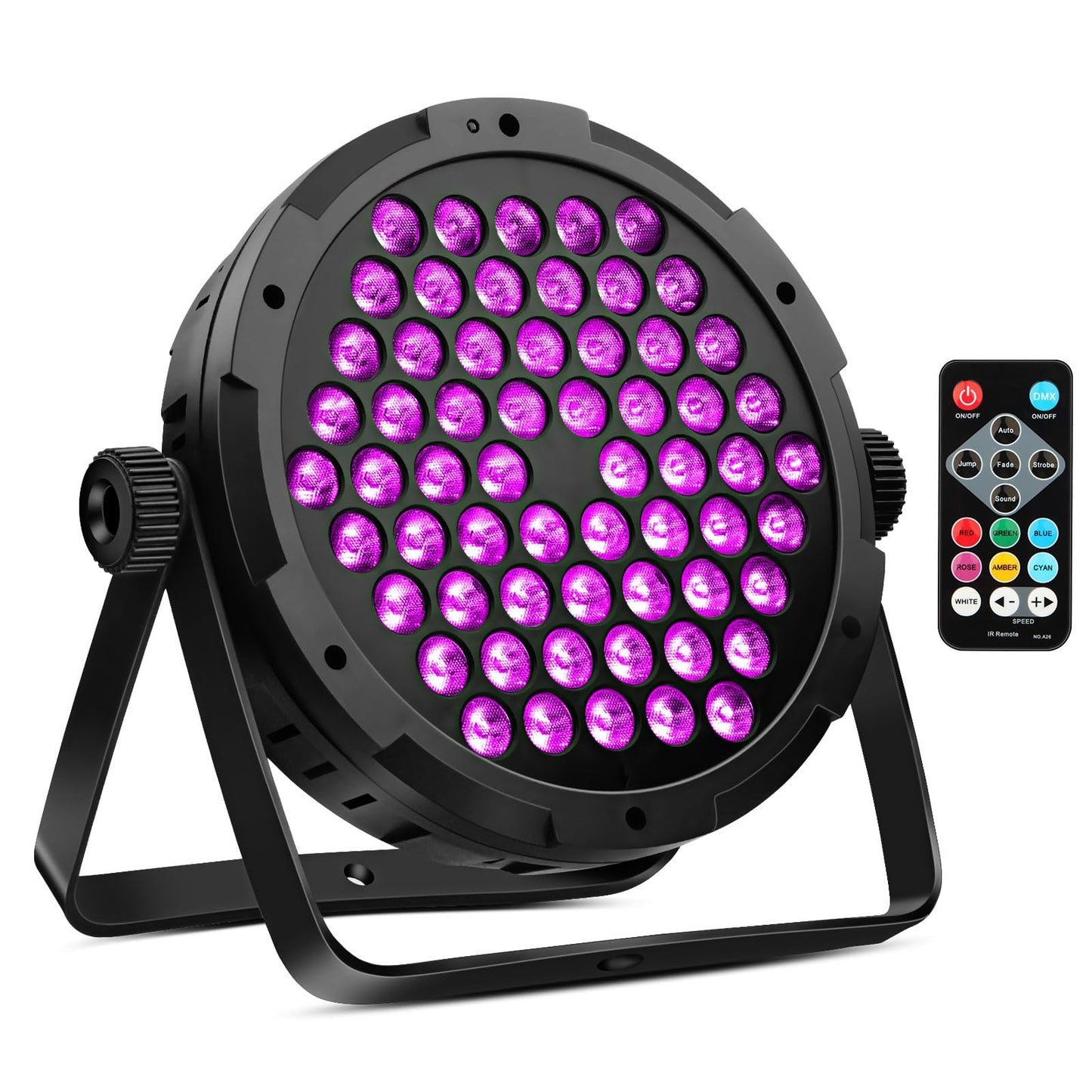 60 LED Par Lights DMX - 90W RGB Stage DJ Par Light Remote Control Sound Activated Auto Play Uplights for Events Church Club Wedding Party Mobile Music Live Show Entertainment Stage Lighting