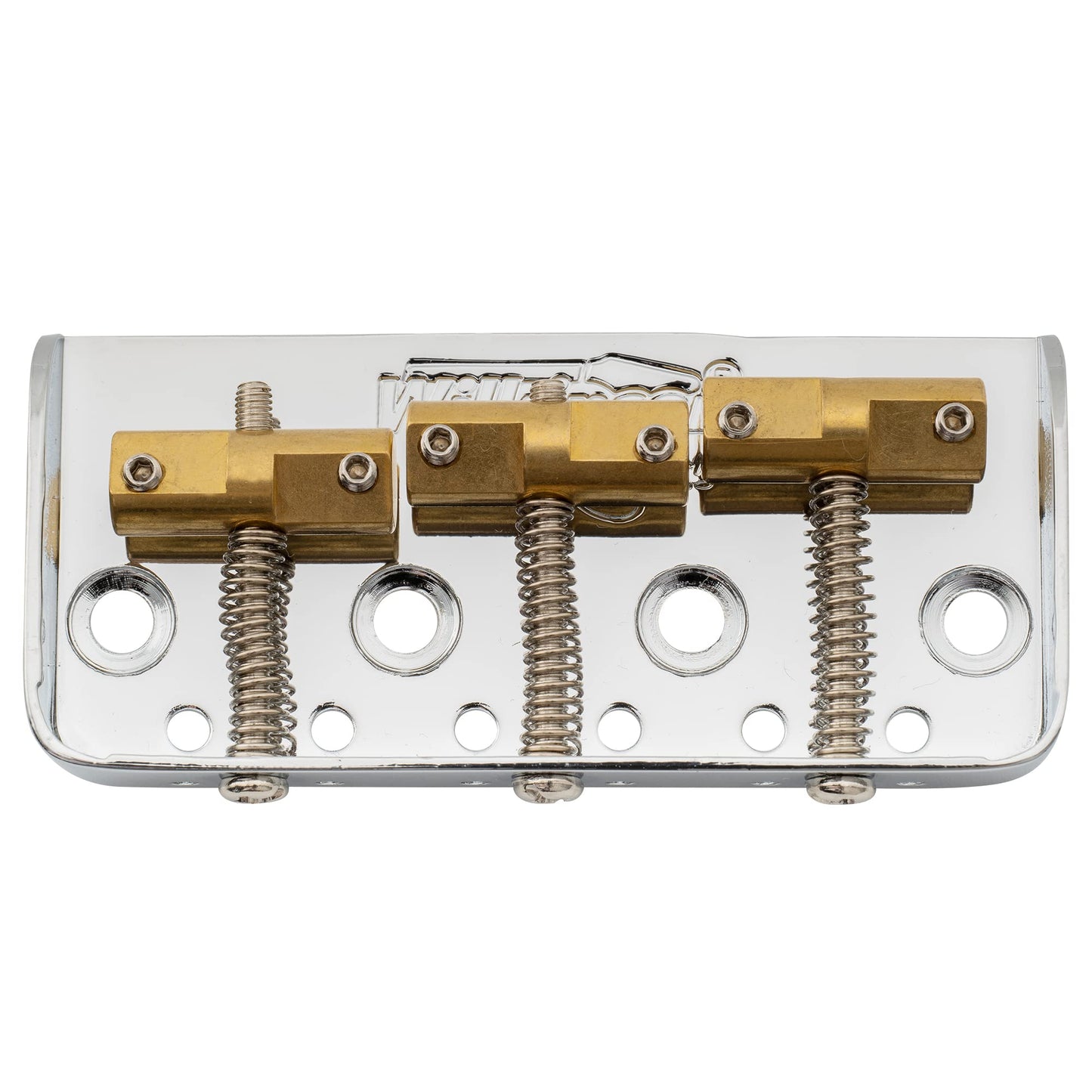 Wilkinson WTBS Short Telecaster Bridge Compensated Brass Saddles for Vintage Humbucker Tele Style Electric Guitar, Chrome
