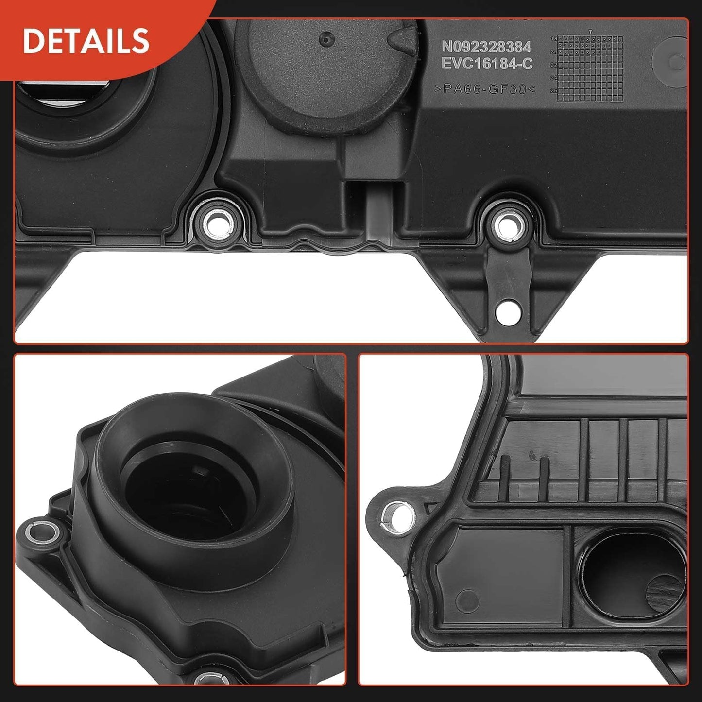 A-Premium Engine Valve Cover with Gasket Compatible with Volvo - 2015-2020 - S60, S80, S90, V60, V90, XC40, XC60, XC70, XC90, S60/V60/V90-Cross Country, 2.0L Turbo Engine, Replace # 32140004 31316184