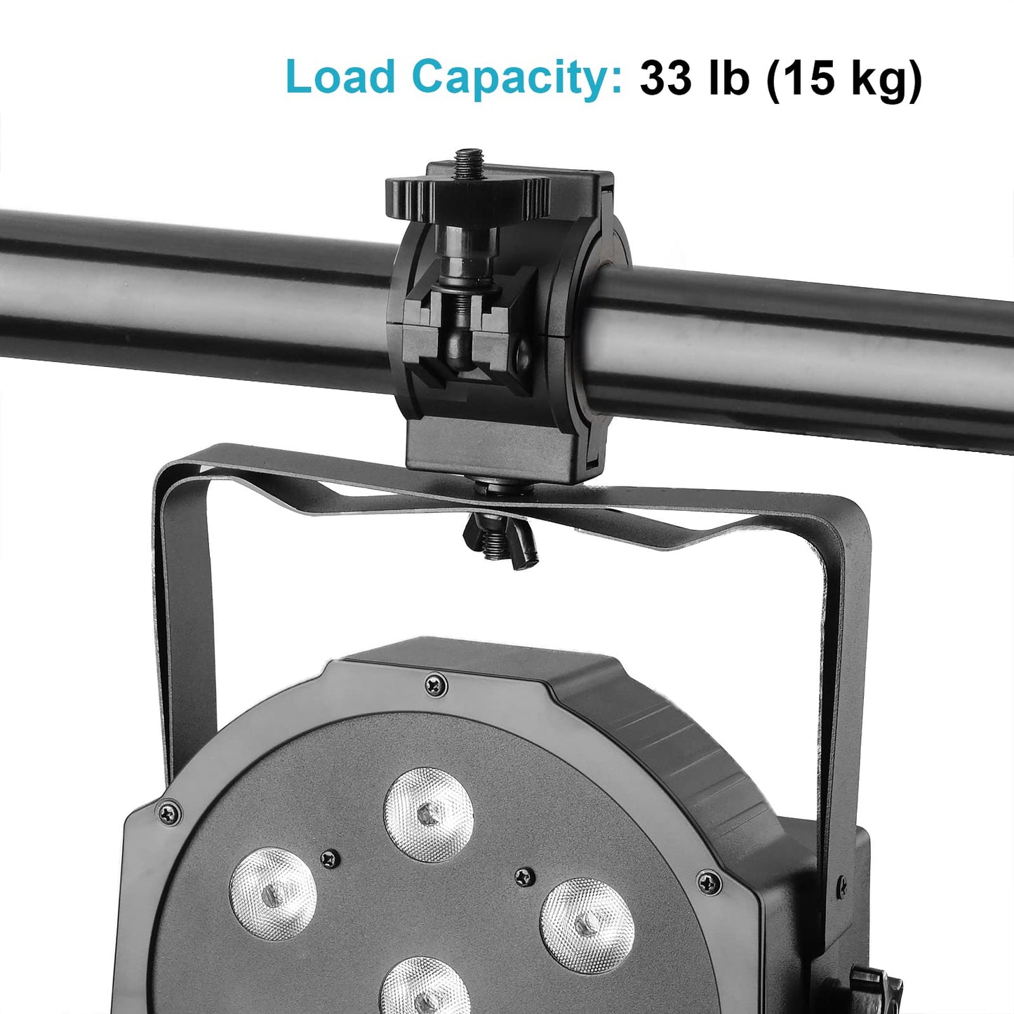 OTTFF 5 Pack Stage Light Clamps for DJ Par Light, Plastic O Truss Clamp Mount Hook Fit 1",1-1/2", 2" Pipe