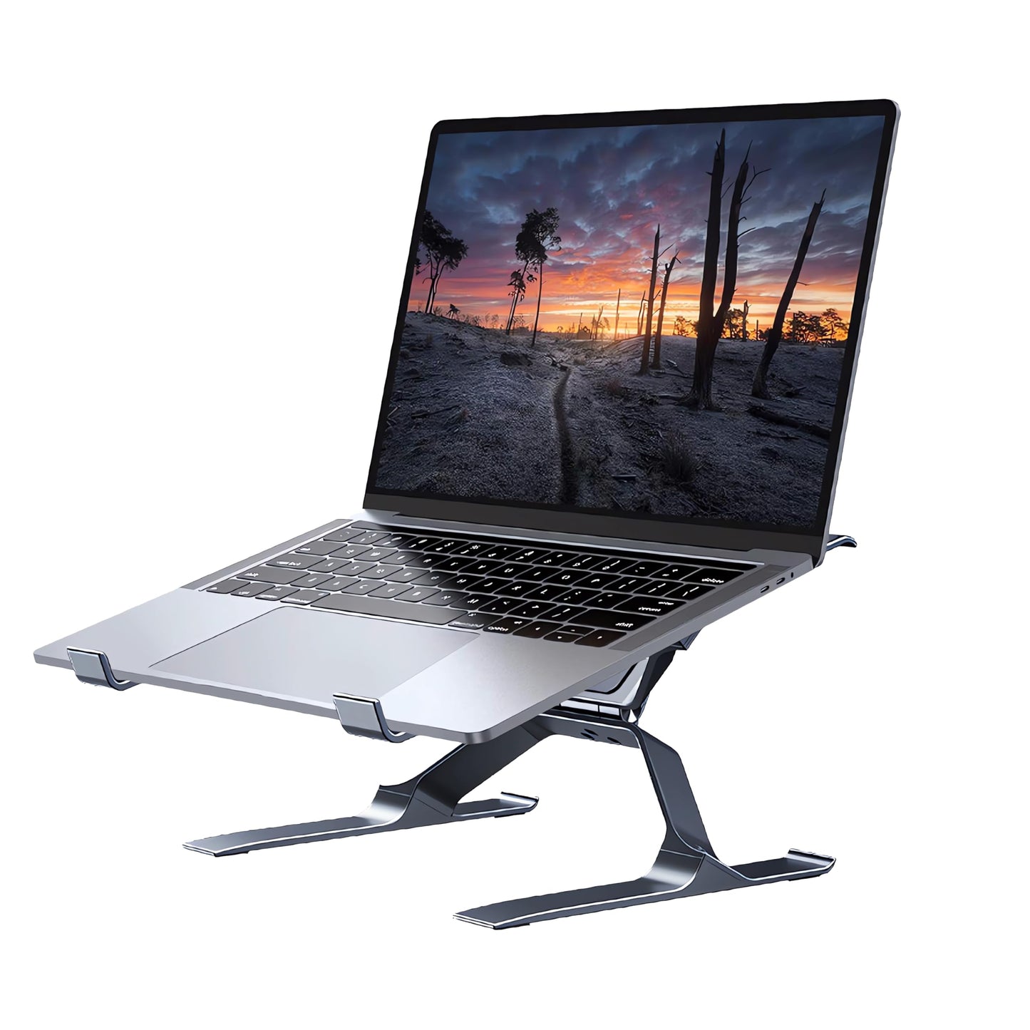 Adjustable Laptop Stand for Desk, Portable Laptop Riser, Ergonomic Computer Notebook Holder for MacBook Pro Air, Dell XPS, HP, Lenovo (13.3-17.3'') (Gray)