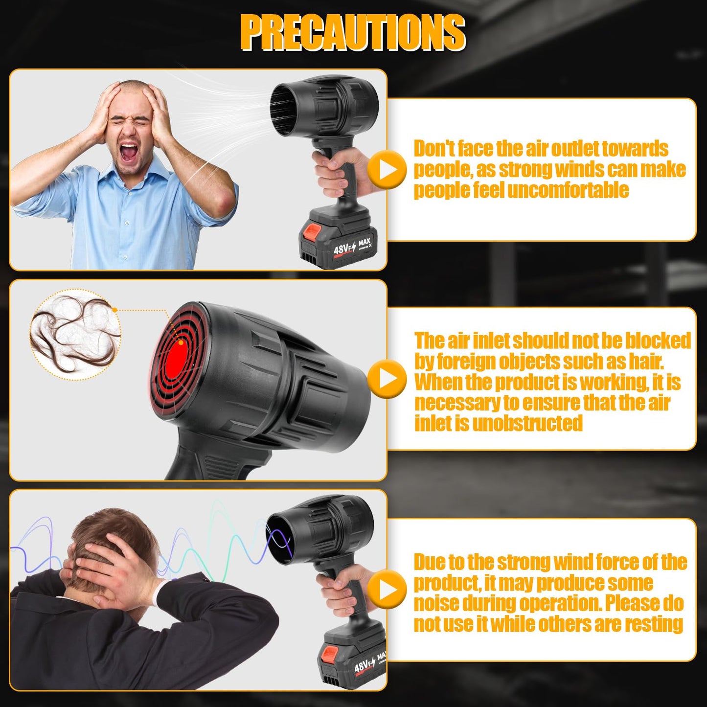 BBTEQEKN Cordless Leaf Blower, 400000 RPM Handheld Leaf Blower with 2 x 3.0 Ah Battery, Adjustable Speed, 21V Cordless Leaf Blowers, for Lawn, Patio, Camping