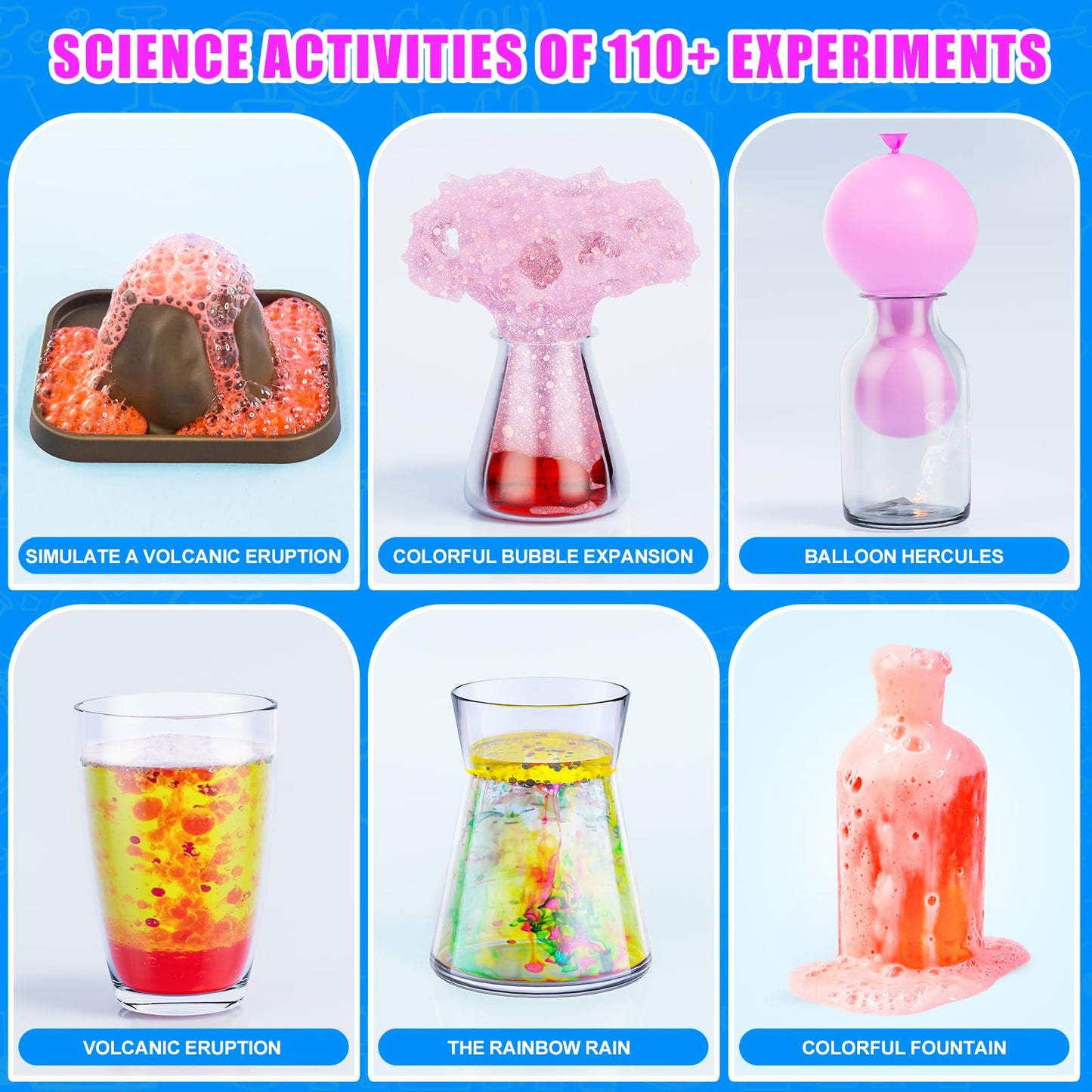 110 Lab Experiments Science Kits for Kids - STEM Projects Educational Scientific Toys for Kids 6 7 8 9 10 12 Years Old, Christmas Birthday Gifts for Boys and Girls, Learning & Education