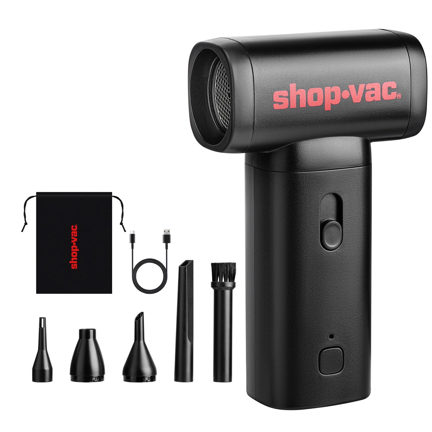 Shop-Vac Portable Electric Air Duster – Cordless Rechargeable Air Blower with Brushless Motor & USB-C, Compact Compressed Air Duster for PC, Keyboard, Camera & Car