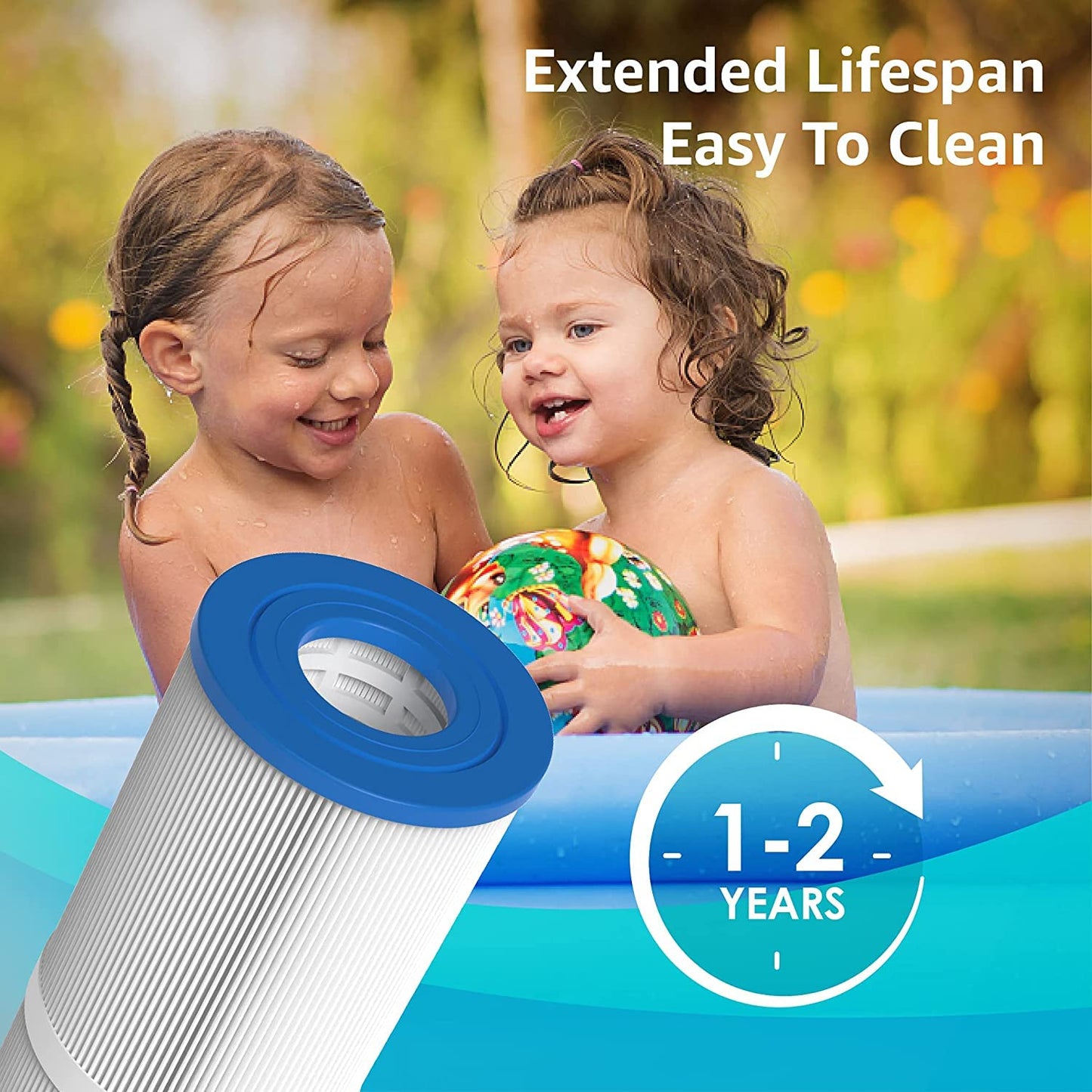 6CH-960 Spa Filter Replacement for Pjw60TL-F2S, Darlly 60521,Filbur FC-2800, Aladdin 15203, 6540-476, Acuzzi Premium J-300 and J400, Hot Springs Spa Filters, 2 Pack