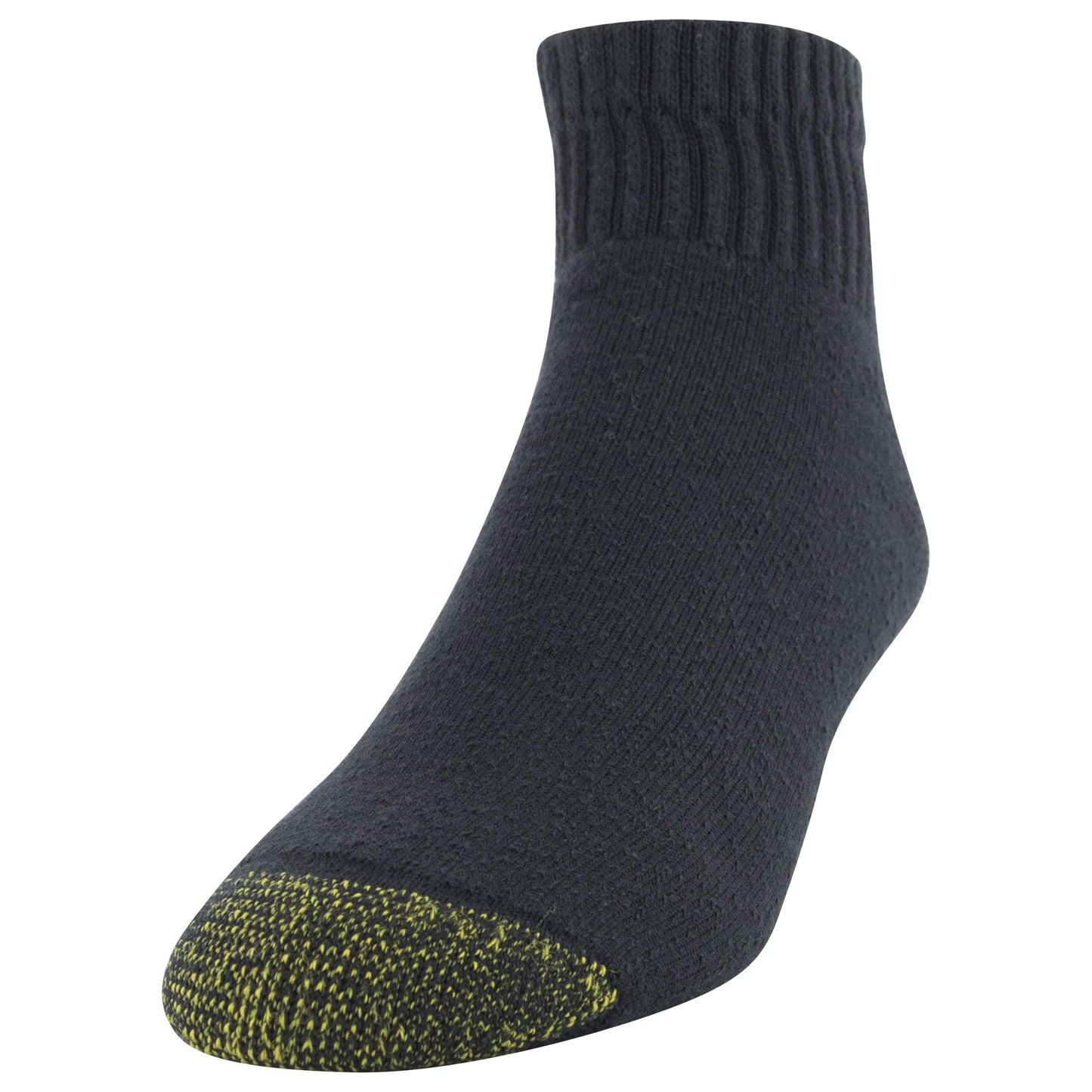 GOLDTOE Men's 656P Cotton Ankle Athletic Socks, Multipairs, Black (12-pairs), X-Large