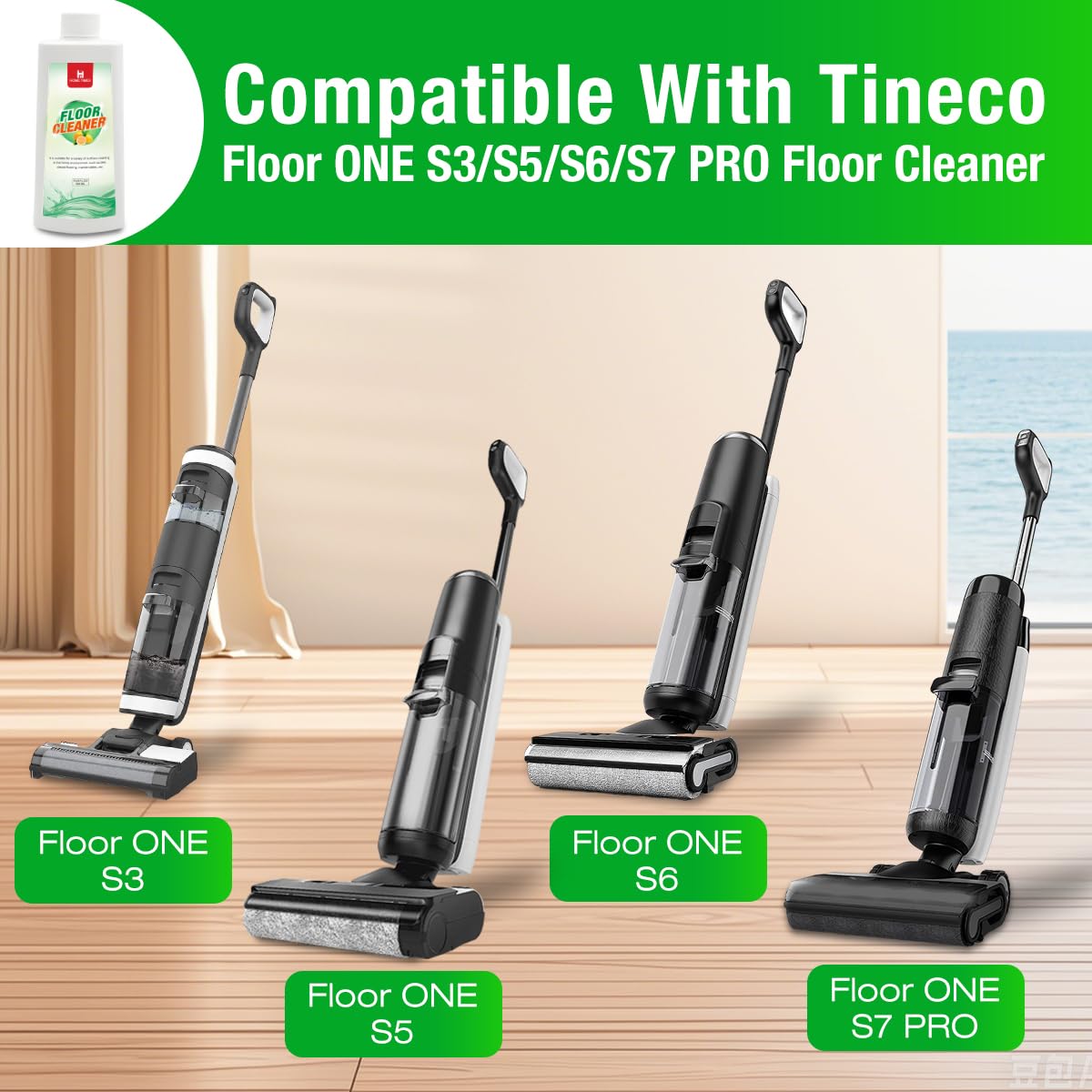 2 Pack Robot Vacuum Floor Cleaning Concentrate for Mops - Compatible with Roborock, Tineco, iFloor, Etc. - Hardwood & Multi-Surface - Non-Toxic, Residue-Free (lemon flavor)