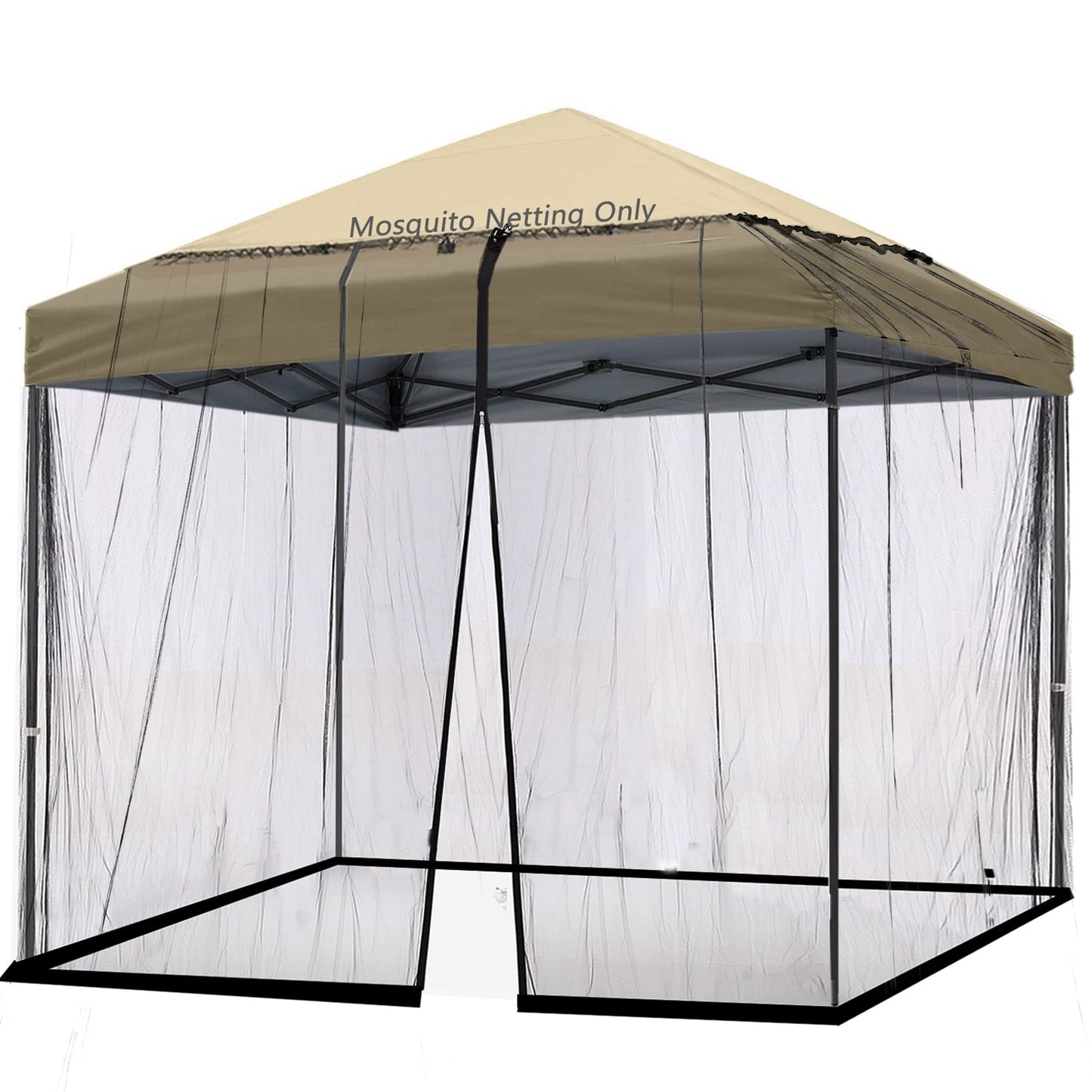 Tiimmgaal 10' x 10' Patio Umbrellas Netting Mosquito Netting, Gazebo Canopy Patio Umbrella Square Clearance or Circularity OtdoorCanopy Umbrella Screen Umbrellas, (Black)（Note: Mosquito Netting only）
