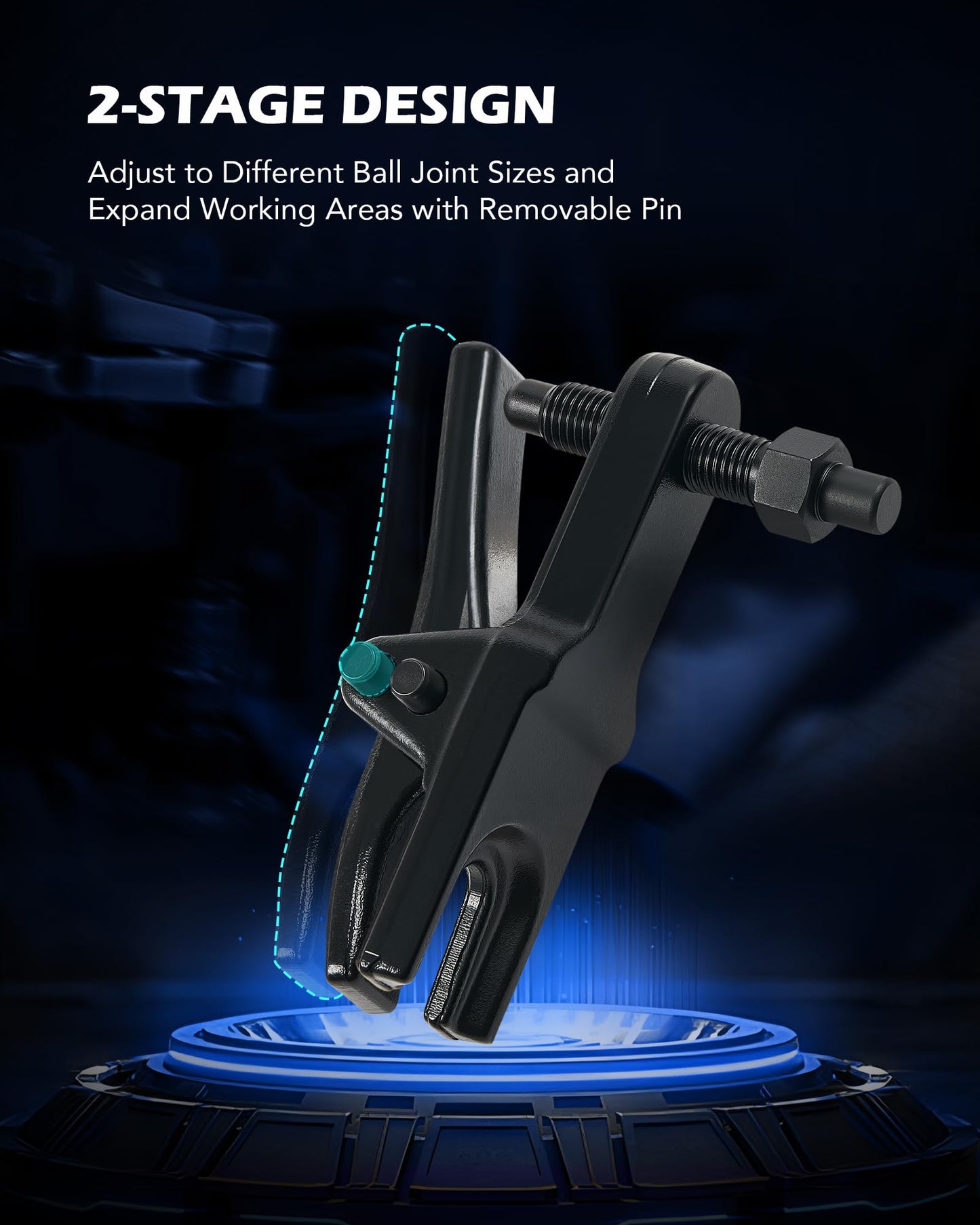 Orion Motor Tech Inner Tie Rod End Tool & Ball Joint Separator Set, 2-in-1 Tie Rod Removal Tool & Ball Joint Spread Tool Set, Ball Joint Removing Tool with 1/2" Drive Socket 3/8" Drive Tie Rod Clamp
