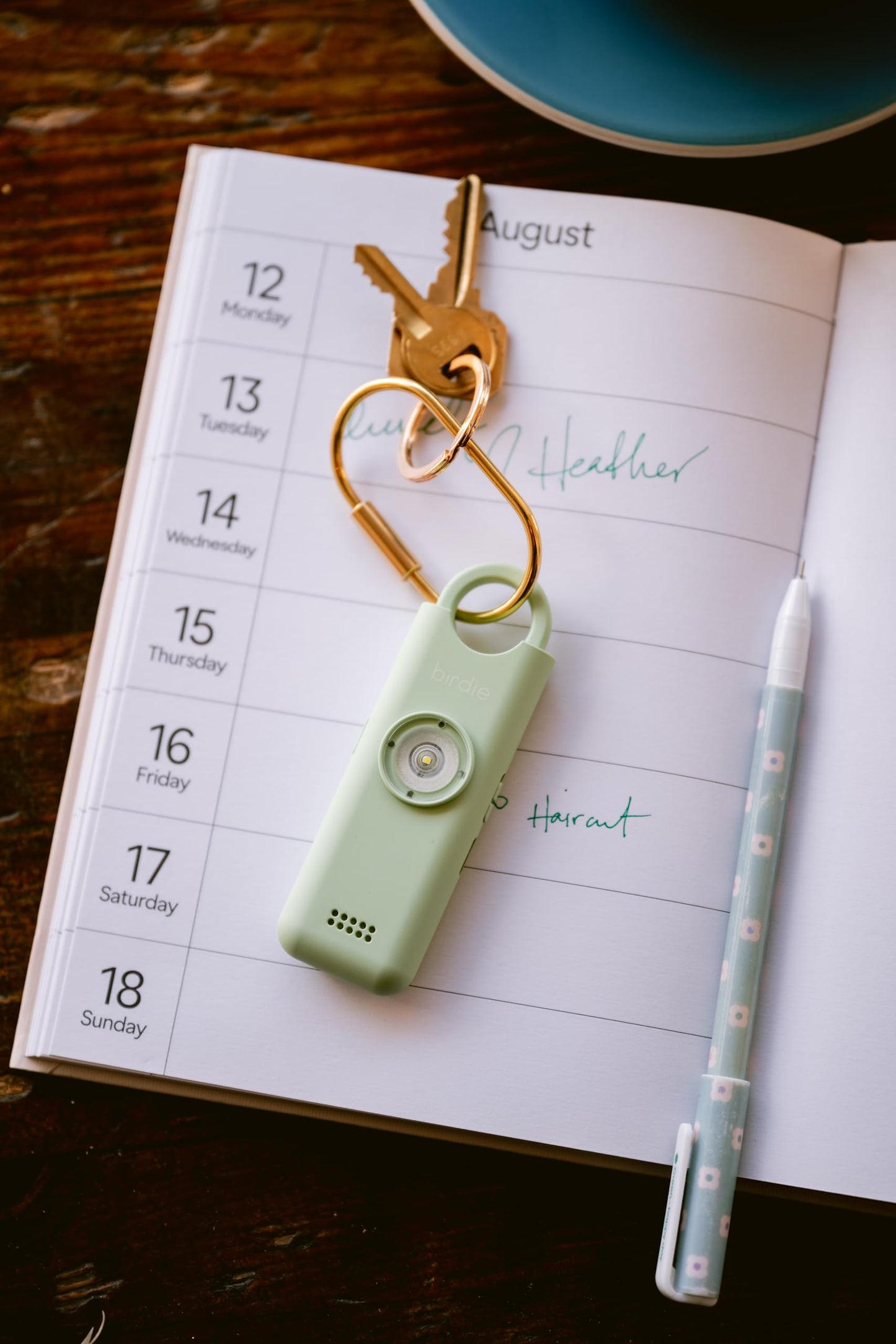 She's Birdie - The Original Personal Safety Alarm for Women by Women - Loud Siren, Strobe Light and Key Chain for Self Defense - Rechargeable with Power Switch and Flashlight (Blossom)