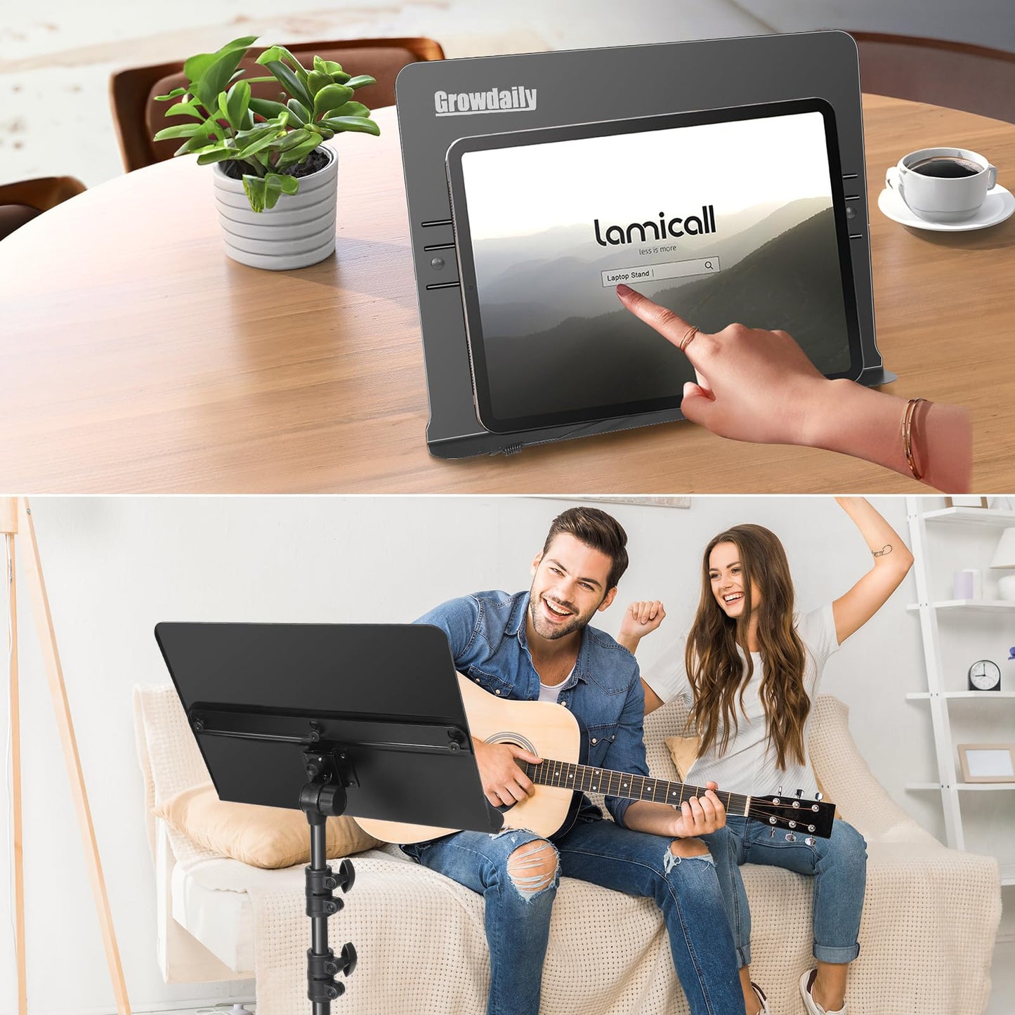 Folding Music Stand，Portable Music Stand For Sheet Music 2 Foldable Music Stand Sheet Music Stand With Carrying Bag Matte Frosted Metal Material Sturdy Height Adjustable