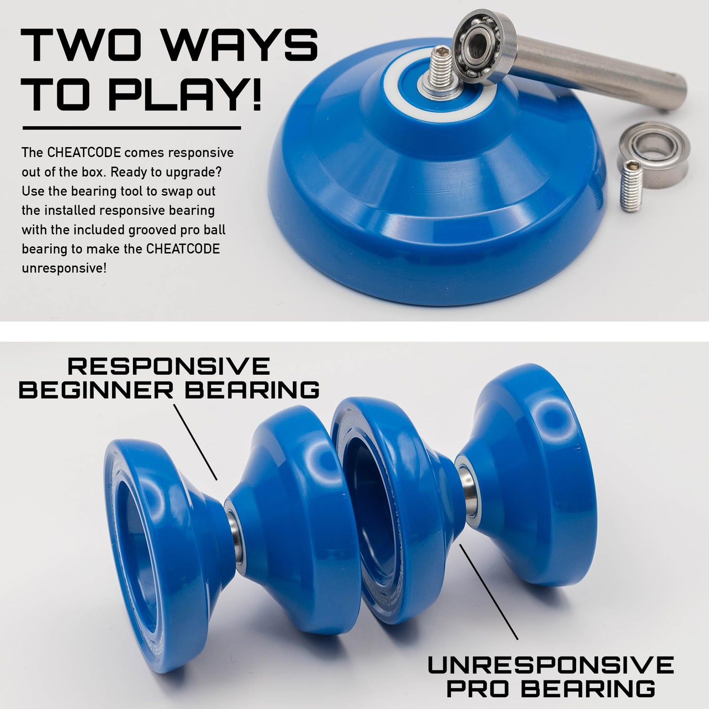 Cheatcode Yoyo by Brandon Vu - Responsive Switch to Unresponsive Yoyo for Kids, Teens, Adults - Fingerspin Yoyo & Plastic Pro Yoyo - Learn Yoyo Professional Skills - Yo Yo for Adults by Offset Yoyo