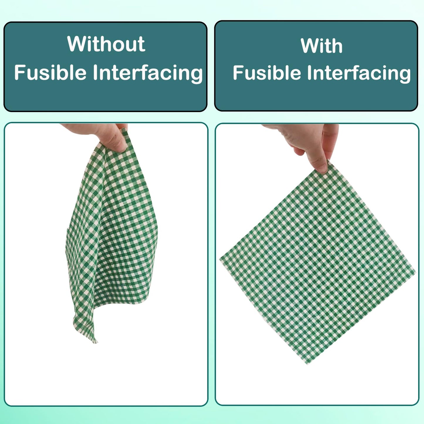 JIMILIFE Heavy Weight Fusible Interfacing for Sewing 15.7inch x 30yard Iron-on Non-Woven Fusible Interfacing White Polyester Single-Sided Interfacing Fabric for Sewing Crafting Projects