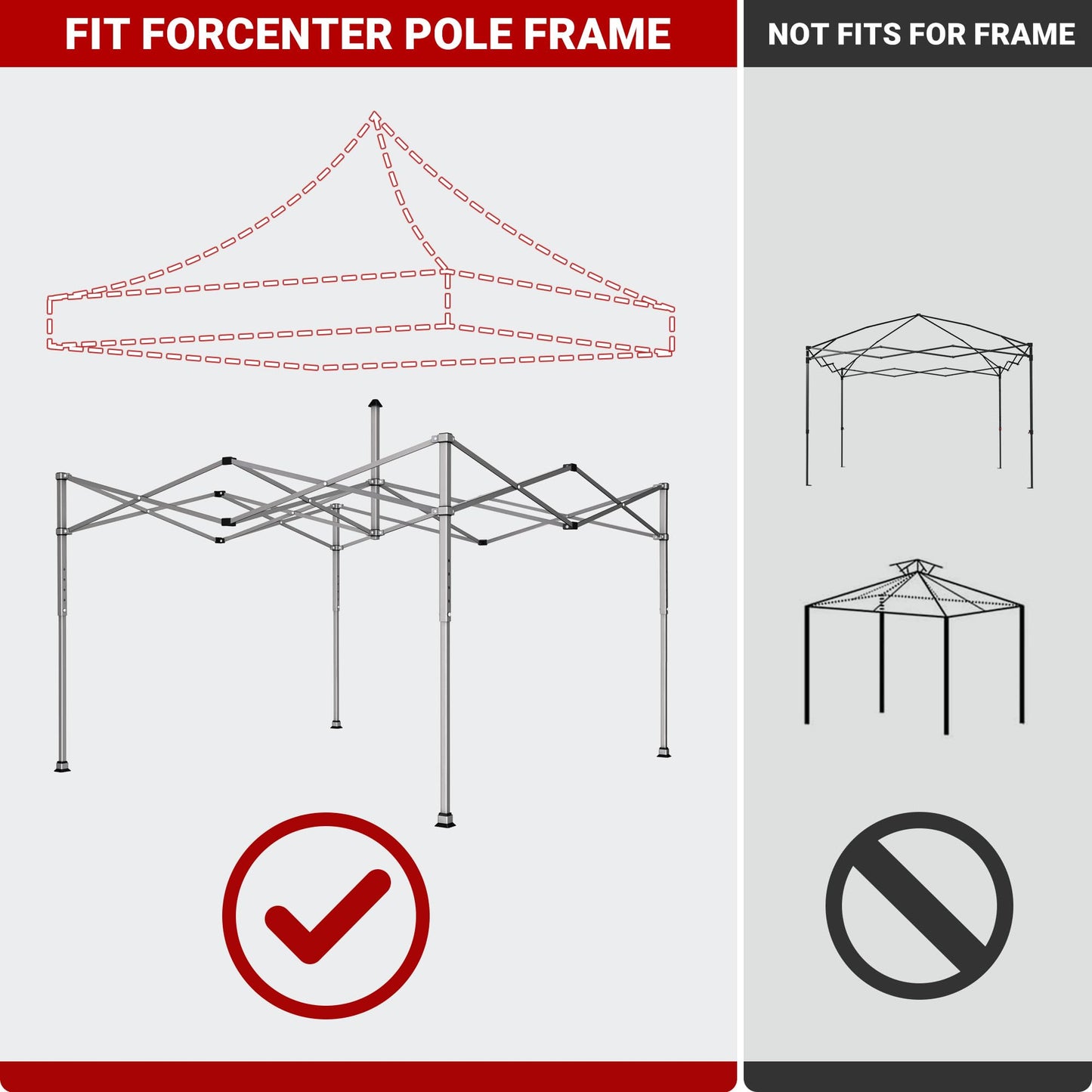 CLAETF 10x10 Canopy Replacement Top for Pop Up Canopy Tent - 4 Drainage Holes，10x10ft Canopy top Suitable for Most of The Standard Canopy(top only, Black)