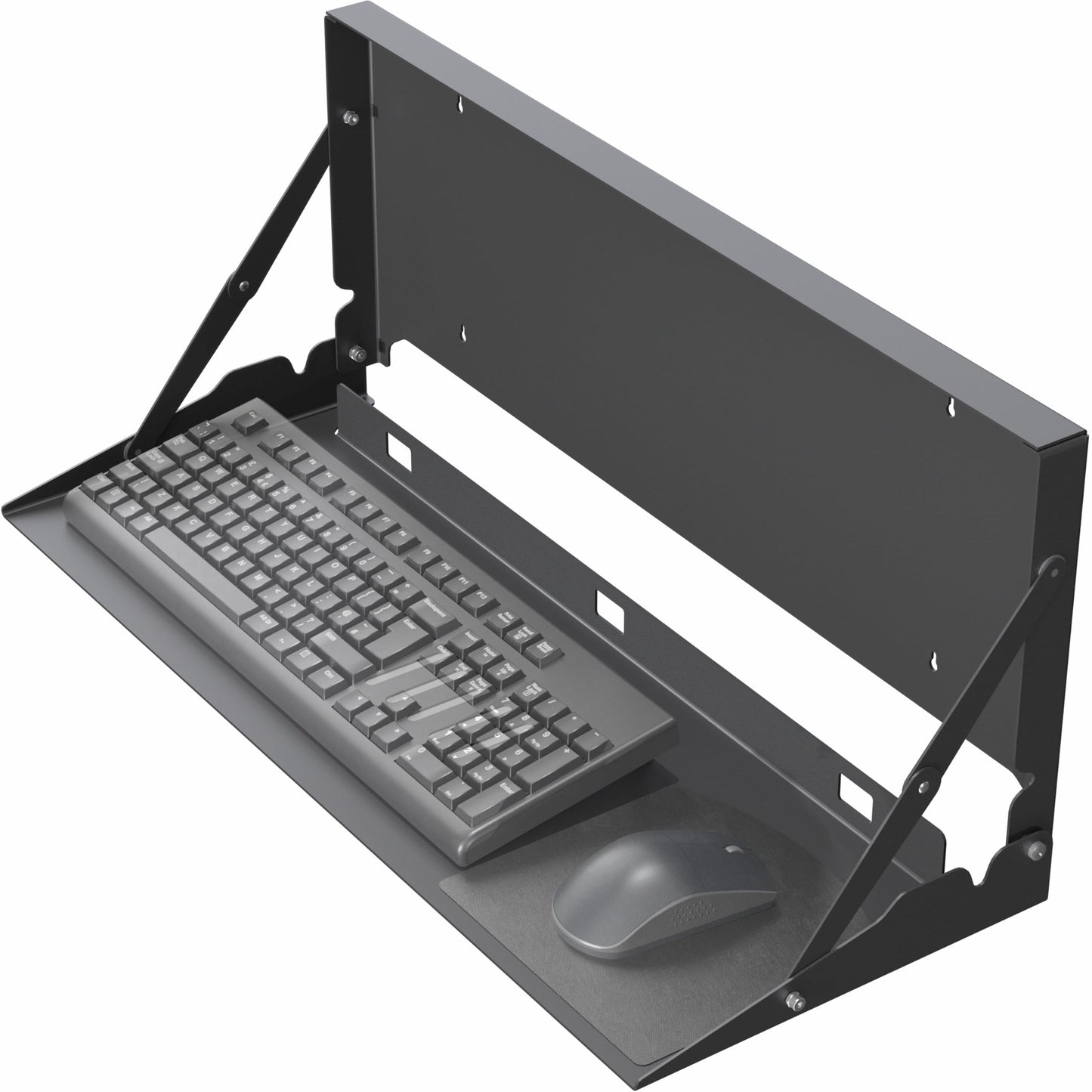 VIVO Flip Down 24 Inch Typing Platform Wall Mount, Fits Standard Size Keyboards and Mice, Space Saving Design, Mouse Pad Included, Black, Mount-FDKB1
