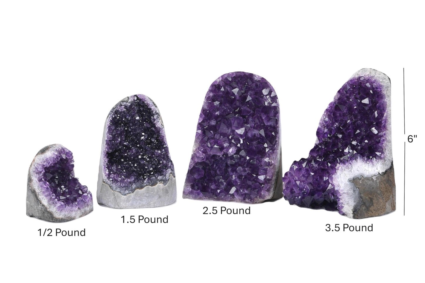 Premium Amethyst Geode Stone Cluster [3 to 3.5 lb.] - Each Piece is Unique & Natural - Real Raw Healing Crystal Rock from Uruguay - Deep Purple Decoration - FREE Selenite Wand