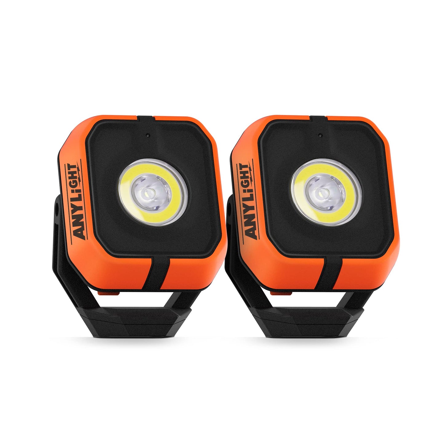 Anylight Led Work Light with 4 Modes,1200LM Portable COB Magnetic Light,3350mAh Recharge Spotlight and Floodlight,150° Rotate IP65 Waterproof for Car Repair and Camping (2 Packs)