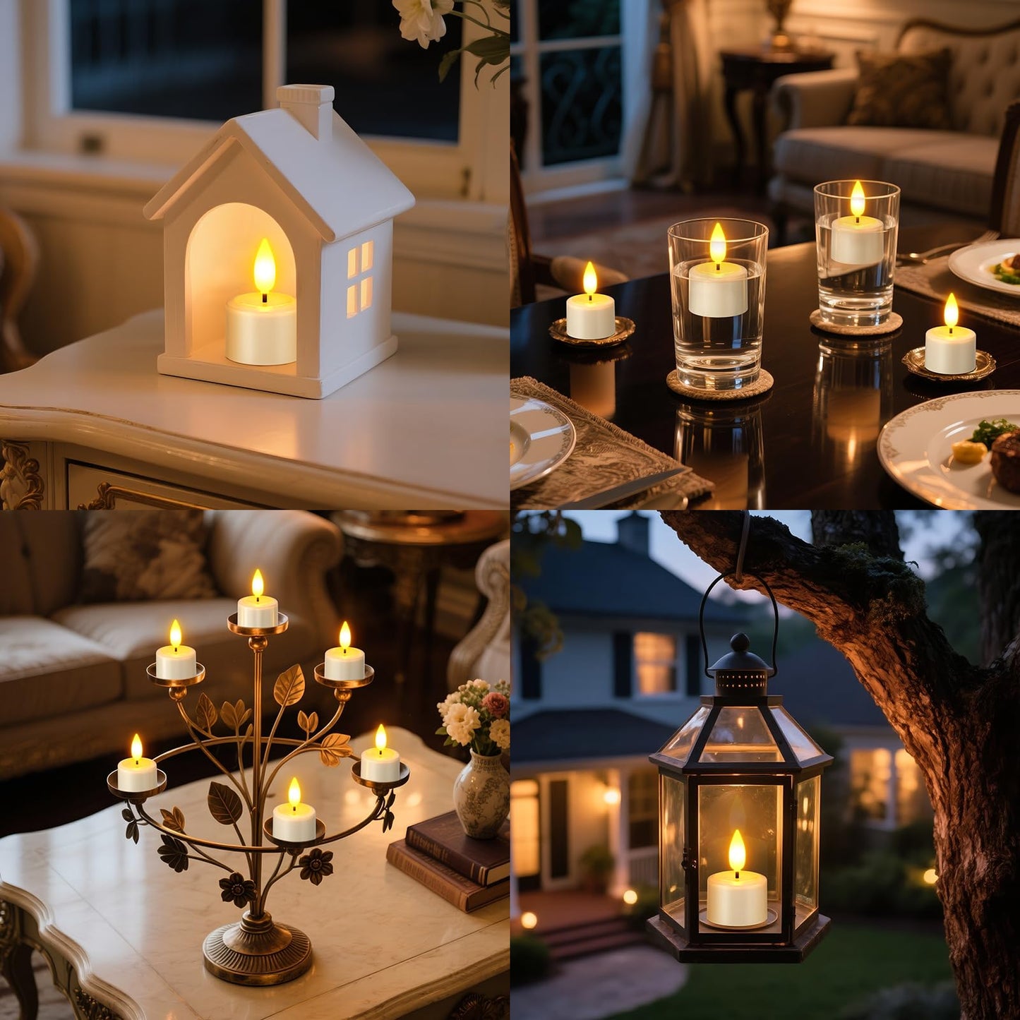 Yme Rechargeable Flameless Tea Lights Candles with Remote & Magnetic Charging Base, 6pcs Waterproof Battery Operated LED Flickering Votive Candles with Timer for Home Halloween Christmas Party Decor